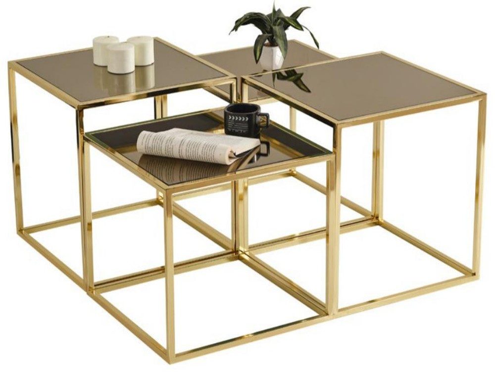 JVmoebel Couchtisch Stilvoll Modern Couchtische Wohnzimmer Komfort Luxus Neu Gold Exklusiv, Made in Europa