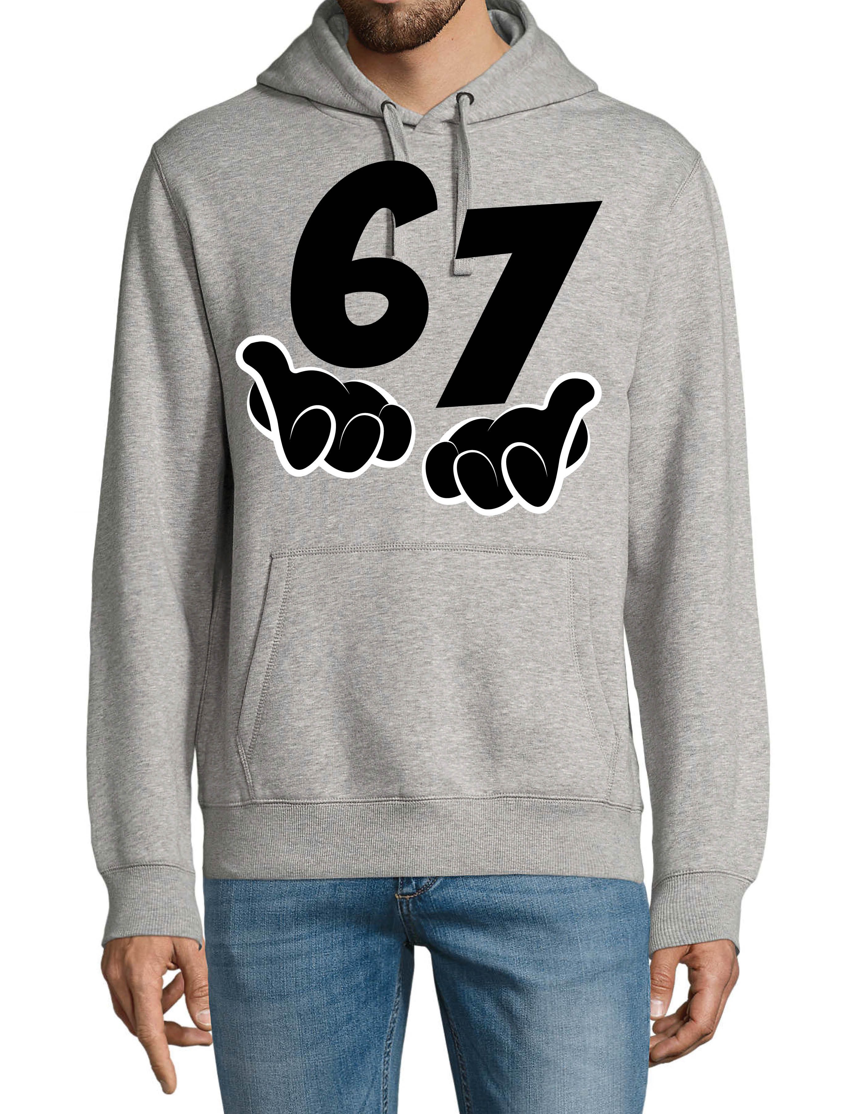 Youth Designz Kapuzenpullover Herren Hoodie Kapuzenpullover "67" lustig Fun günstig online kaufen
