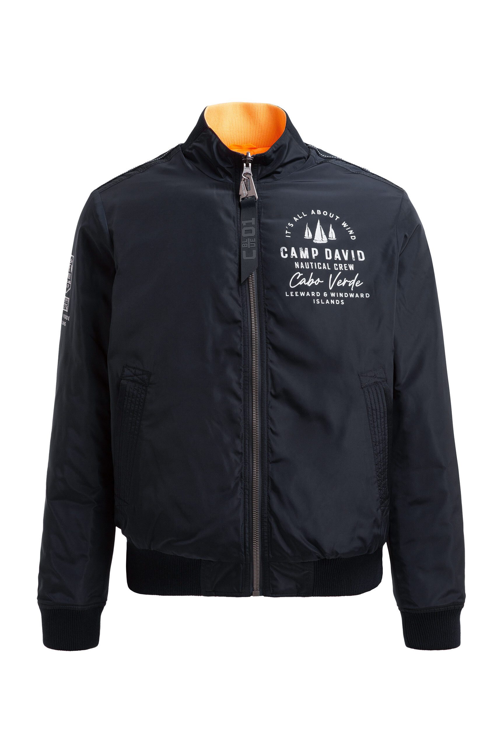 CAMP DAVID Wendejacke mit Rippbündchen im Ärmel günstig online kaufen