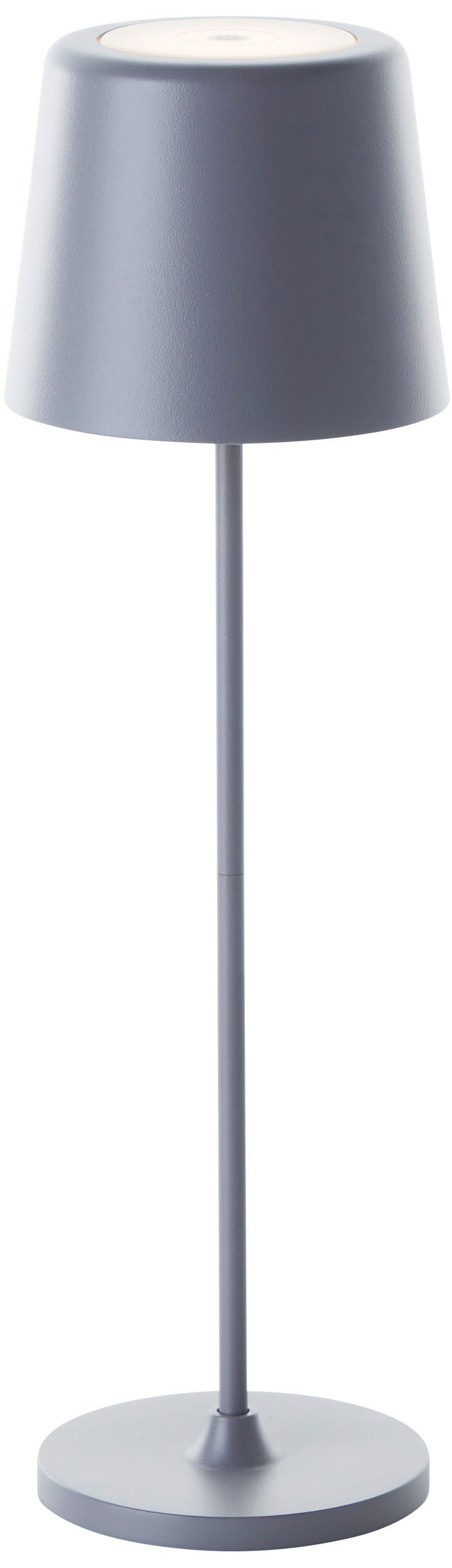 Brilliant LED Tischleuchte Kaami - mobile LED Außen Akku Tischlampe 2er-Set, Dimmfunktion, mehrere Helligkeitsstufen, LED fest integriert, Warmweiß, 310 lm, Touchdimmer, USB, Akku, Outdoor, Indoor, Akkuleuchte 37cm hoch