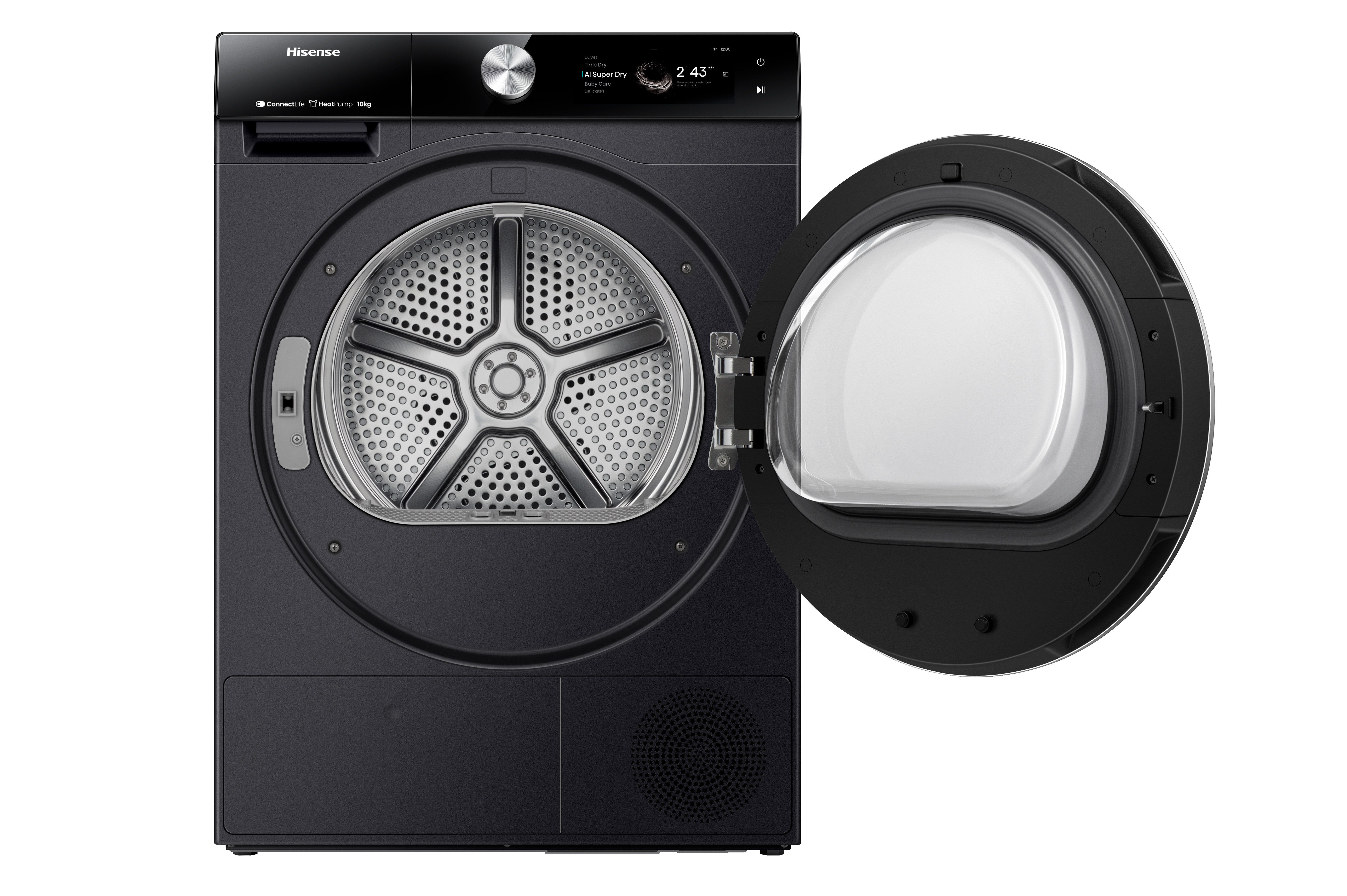 Hisense Wärmepumpentrockner 7S Serie DH7S107BB, Dynamisches TFT-Touch-Display