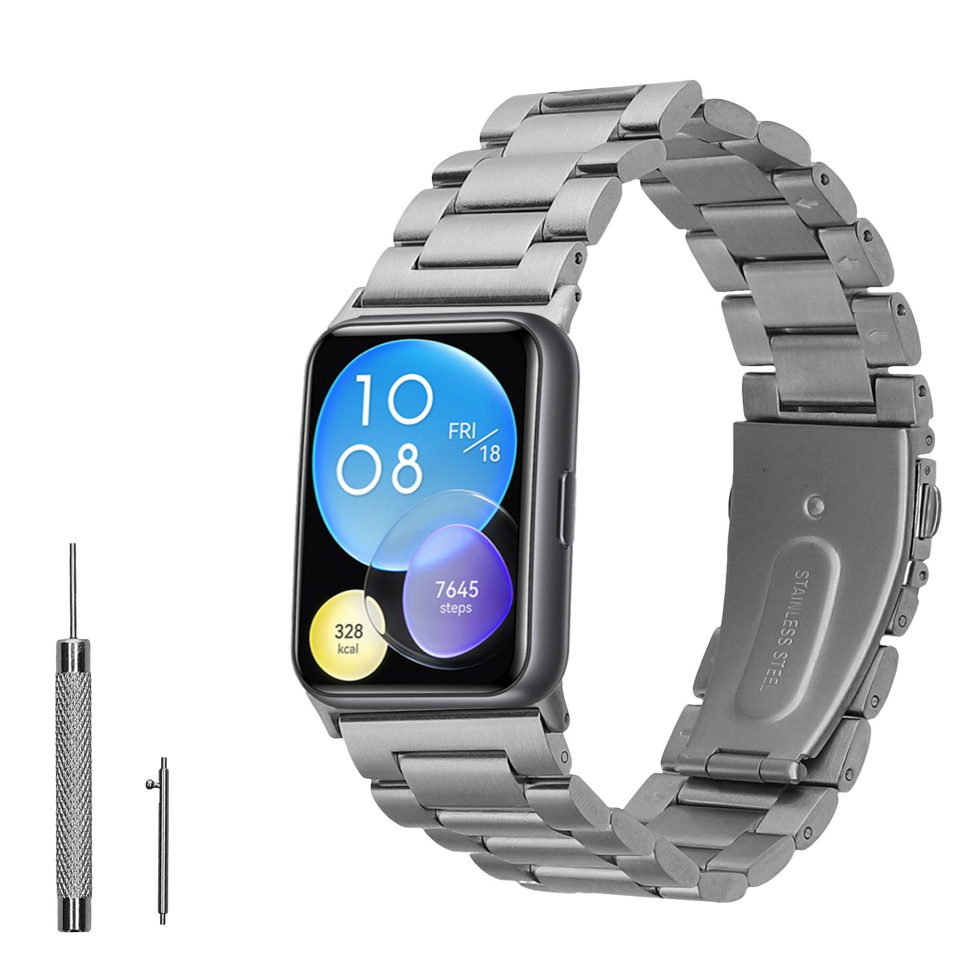 Edelstahl Uhrenarmband für Huawei Watch Fit 2 Smartwatch