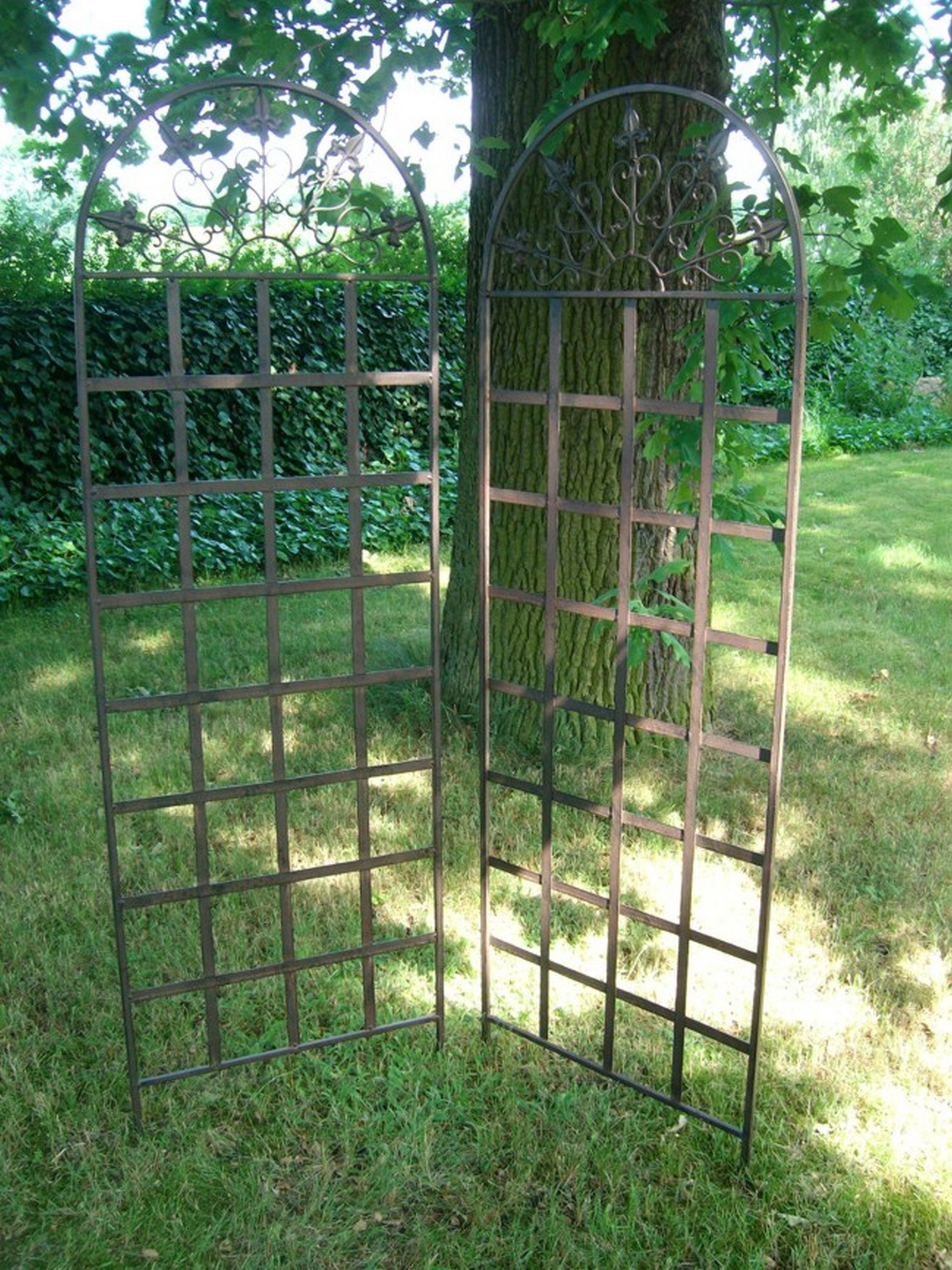 Deko-Impression Rankgitter Prächtiges Rankgitter Rankhilfe Rankzaun Eisen 185 x 58 cm, 1 St.