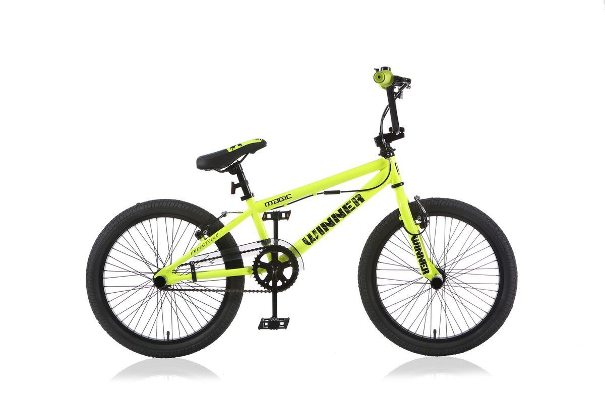 Rotor, BMX Freestyle RAD 360° FAHRRAD Kettenschutz, 20 360° BIKE BMX-Rad WINNER Trade ZOLL ROTOR T&Y Pegs GELB, KINDER