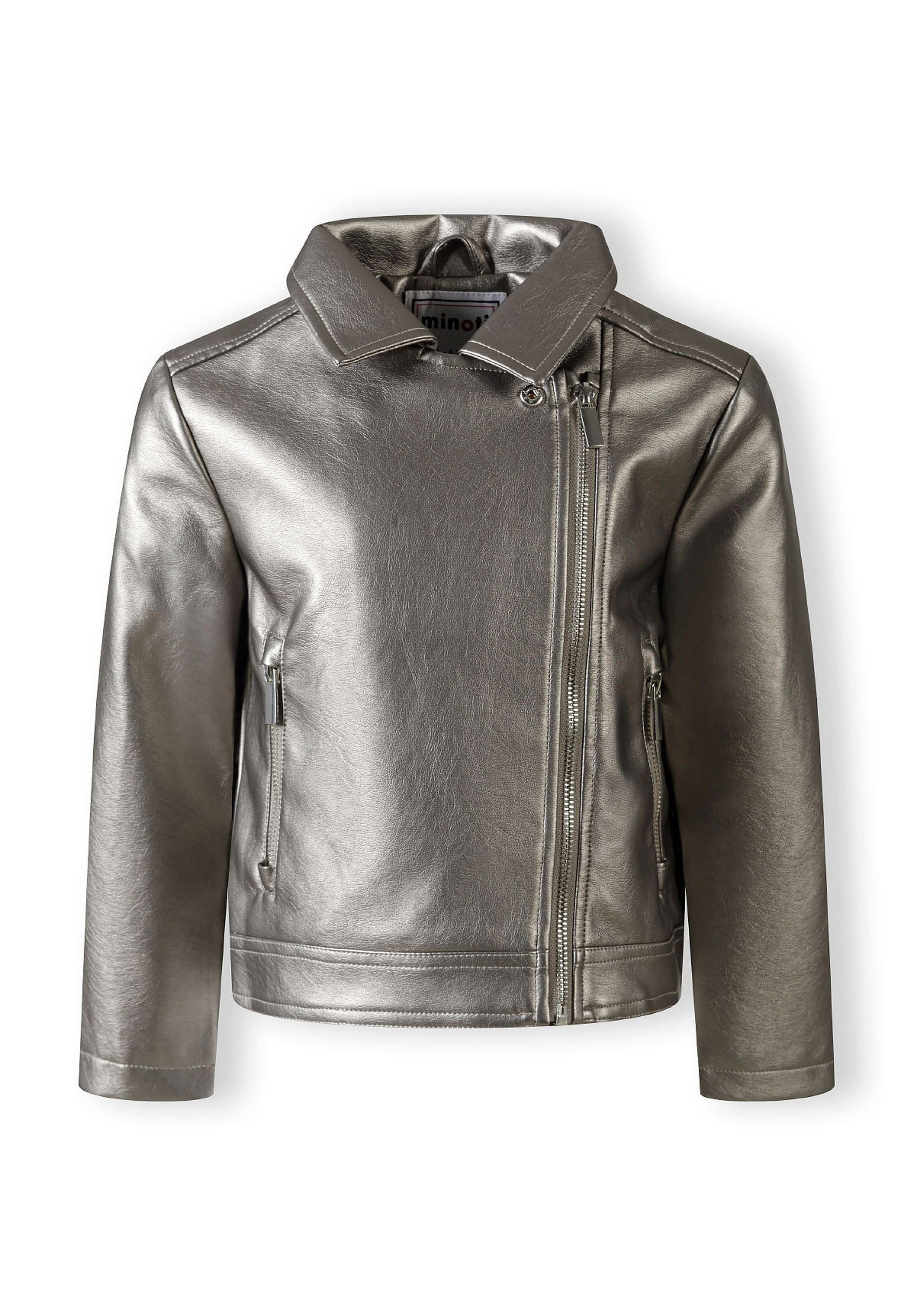MINOTI Bikerjacke für Mädchen aus Lederimitat Reverskragen