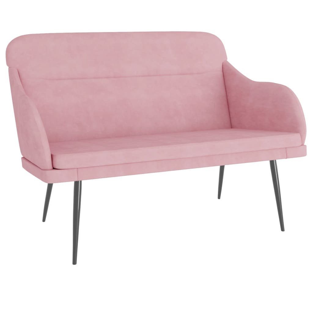 vidaXL Sitzbank Sitzbank Rosa 110x76x80 cm Samt