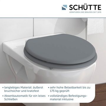 Schütte WC-Sitz SPIRIT GREY, Toilettendeckel, mit Absenkautomatik