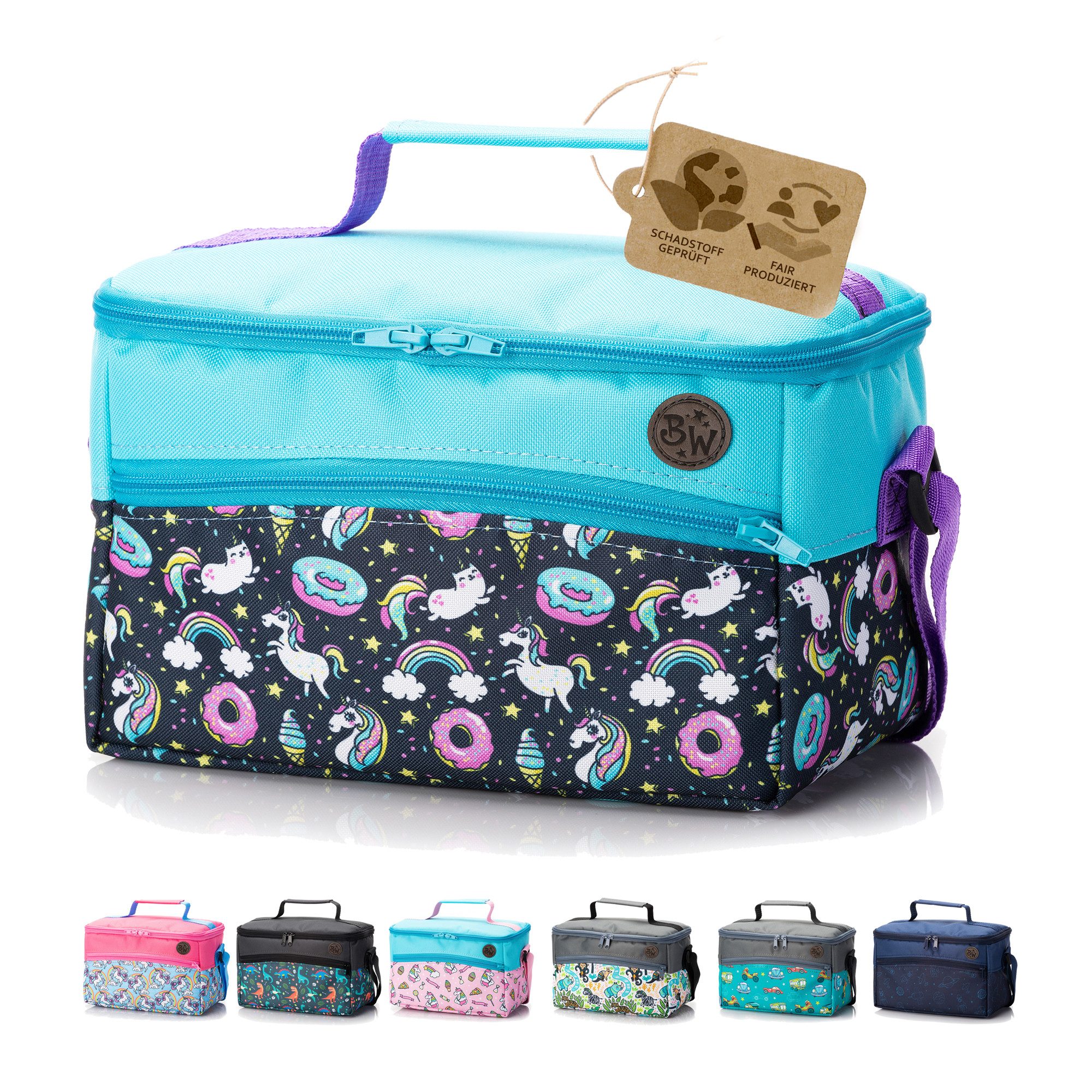 BambiniWelt by Rafael K. Aufbewahrungstasche Tasche für Toniebox Tigerbox für Musikbox Hörwürfel Innenfächer, innere Fächer dank Klettband frei verstellbar