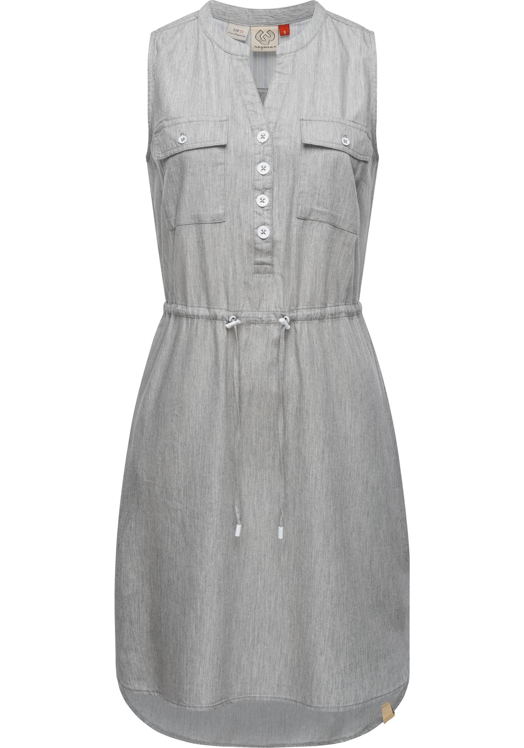 Ragwear Shirtkleid Roisin Denim stylisches Sommerkleid mit Bindeband