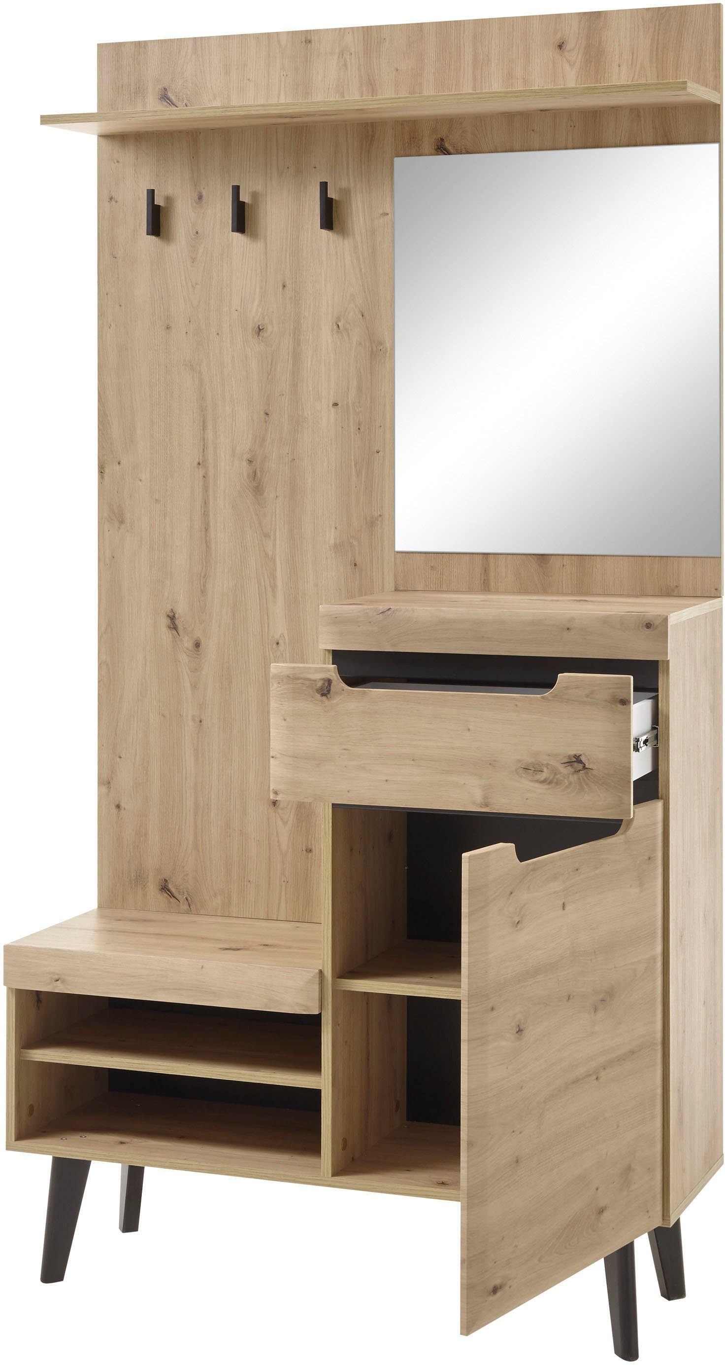 Home affaire Garderoben-Set Torge, (Set, 2-St), im schönen Scandi Look
