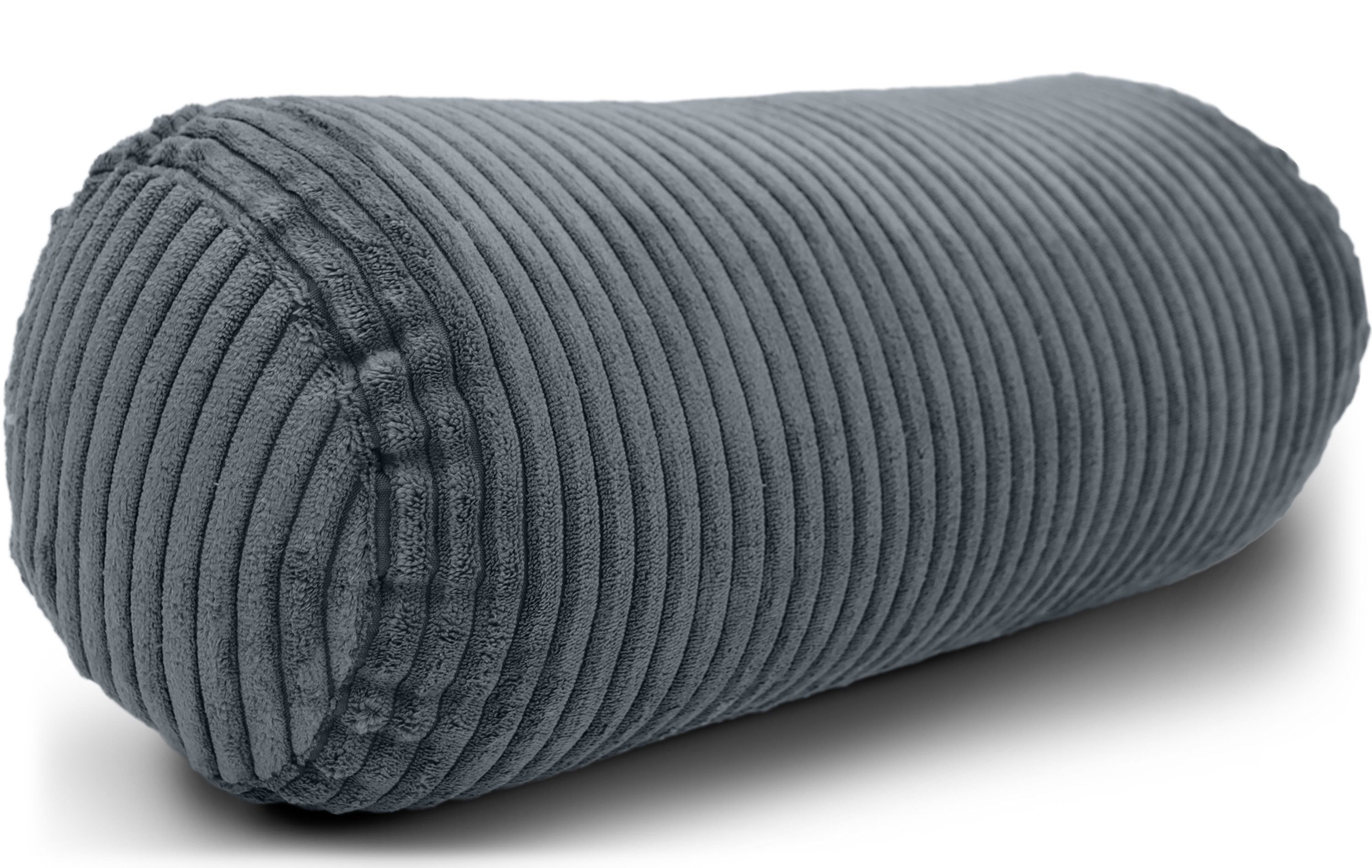 Amilian Nackenrolle mit Bezug 15 x 40 cm - Kissenrolle - mit Nackenrollenbezug - Bettrolle, Kopfstütze, Nackenstütze mit Bezug, ideal als Dekokissen, Sofakissen, Kissen, Kissenrolle, Lagerungskissen, Schlafkissen und für Reisen