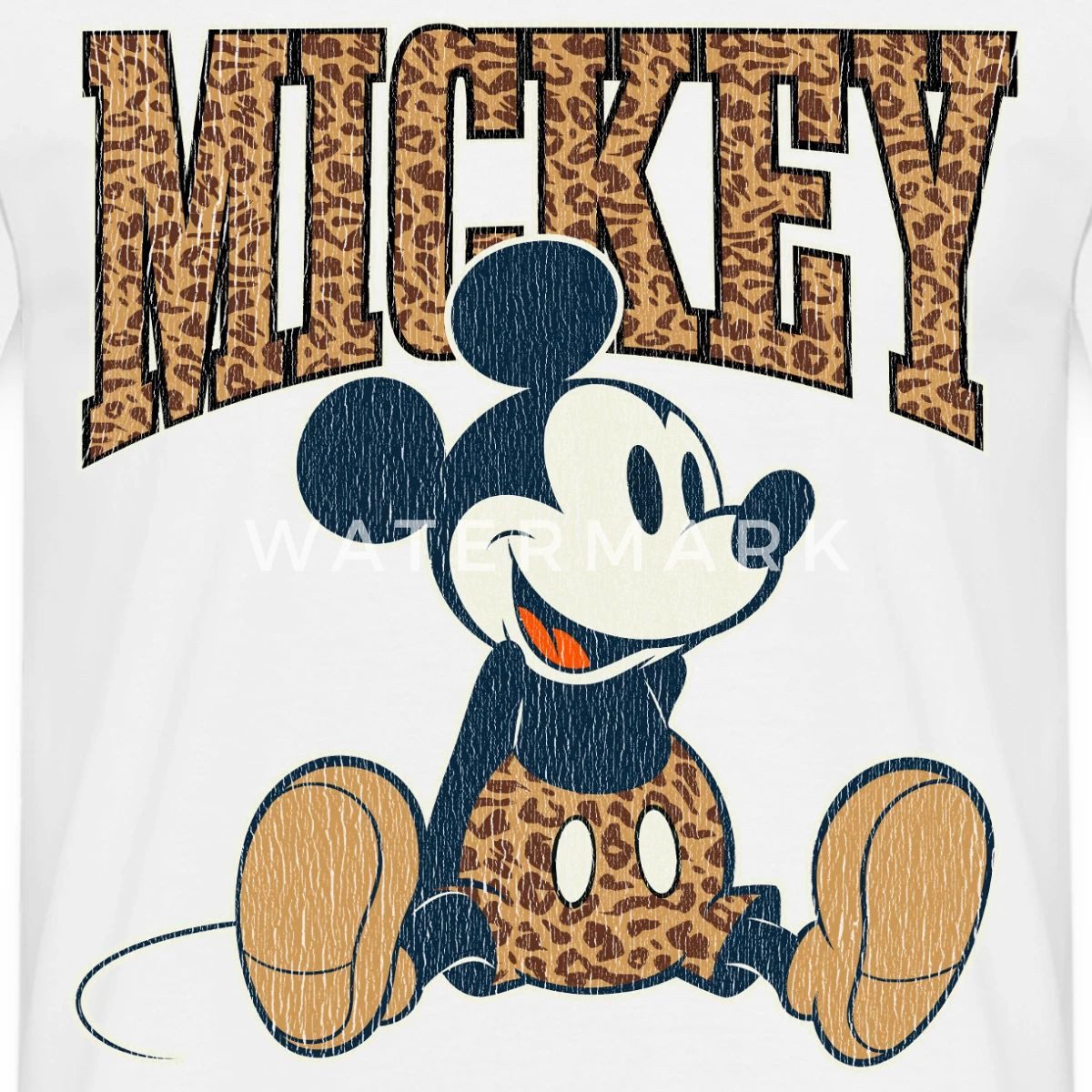 Spreadshirt T-Shirt Mickey & Minnie Mickey Mouse Im Leo Look Männer T-Shirt günstig online kaufen