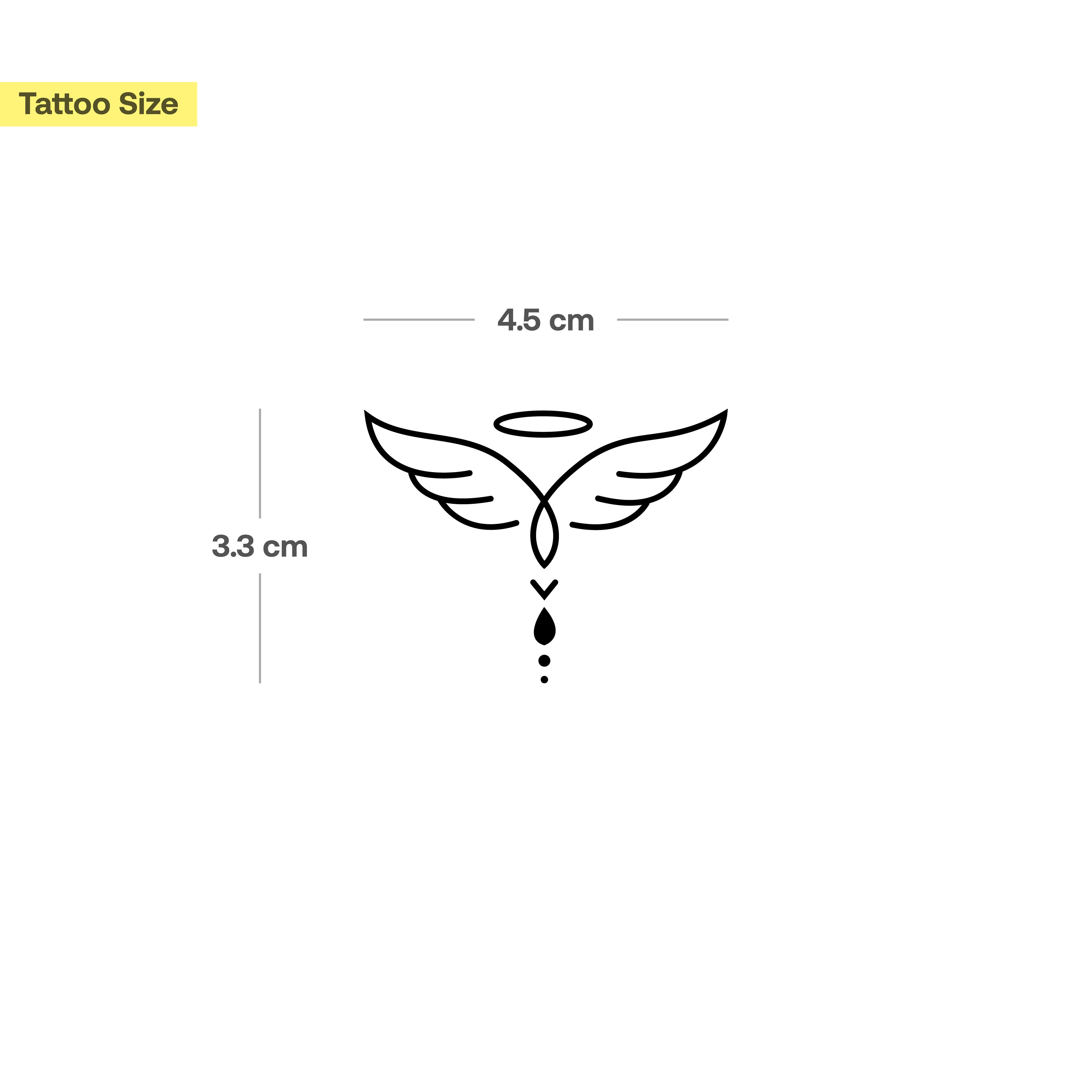 Inkster Schmuck-Tattoo Religiöse Tattoos, Vegane & EU-Kosmetikzertifizierte Farbe, wasserfestes temporäres Tattoo, 2 Wochen Halt