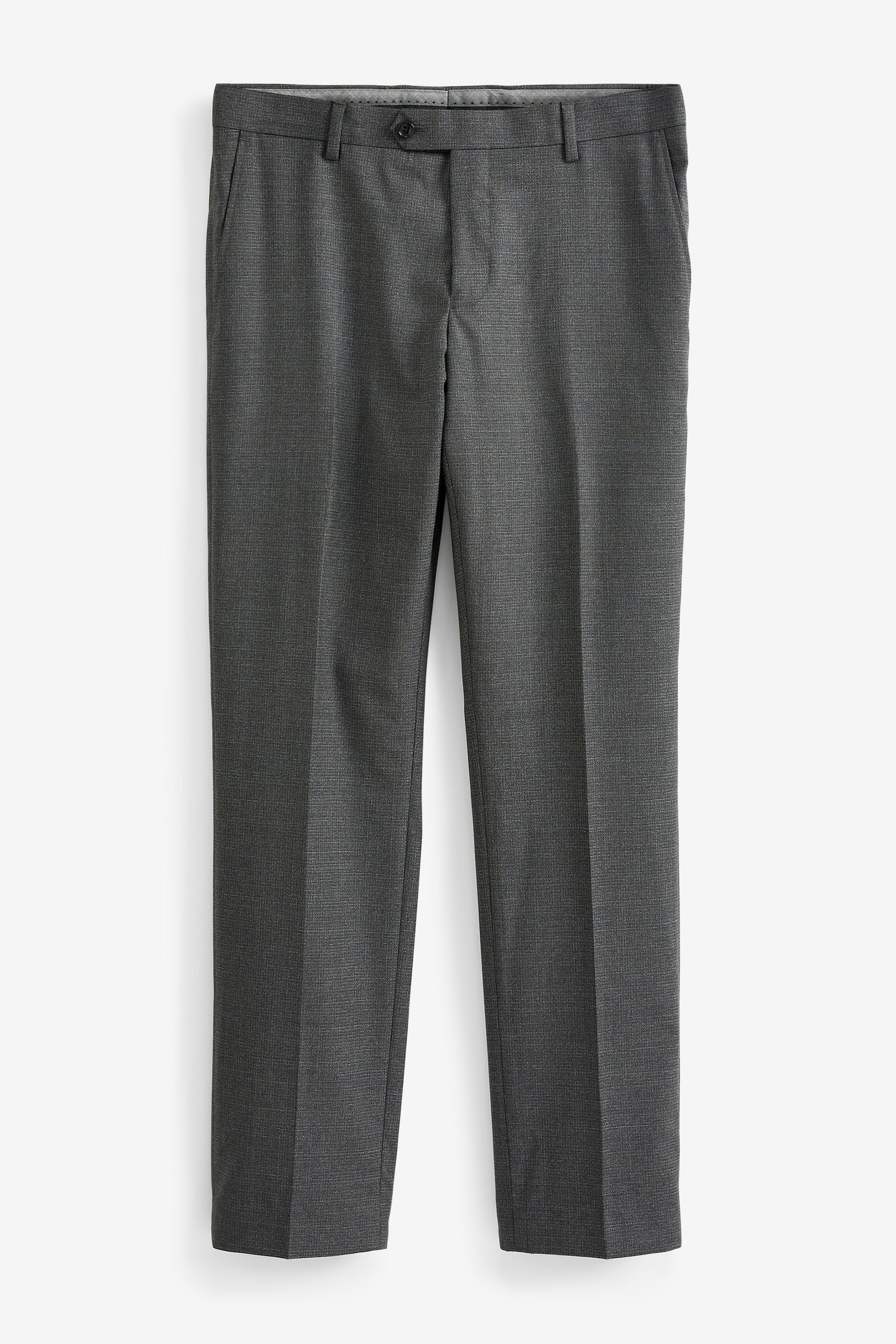 Next Anzughose Slim-Fit-Anzughose (1-tlg) aus Wolle Grey Charcoal