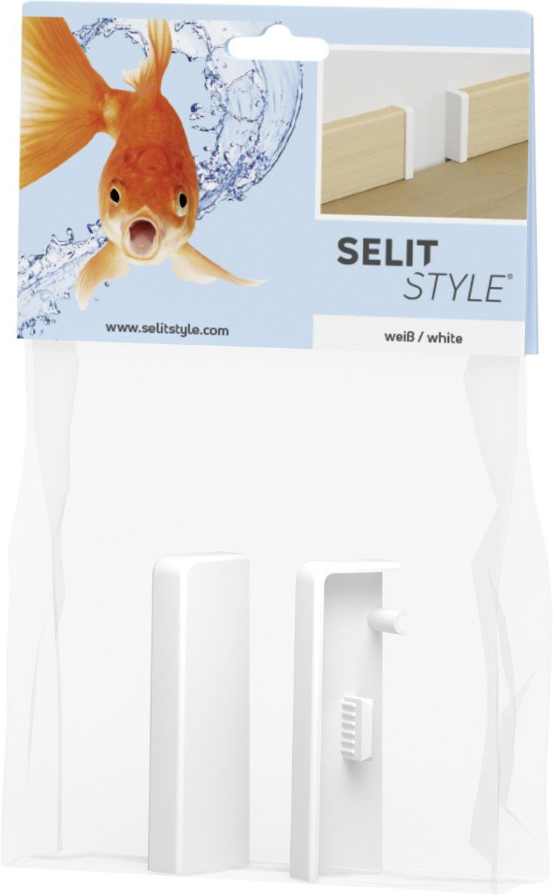 Selit Sockelleiste SELITSTYLE Endkappen weiß Höhe 50 mm