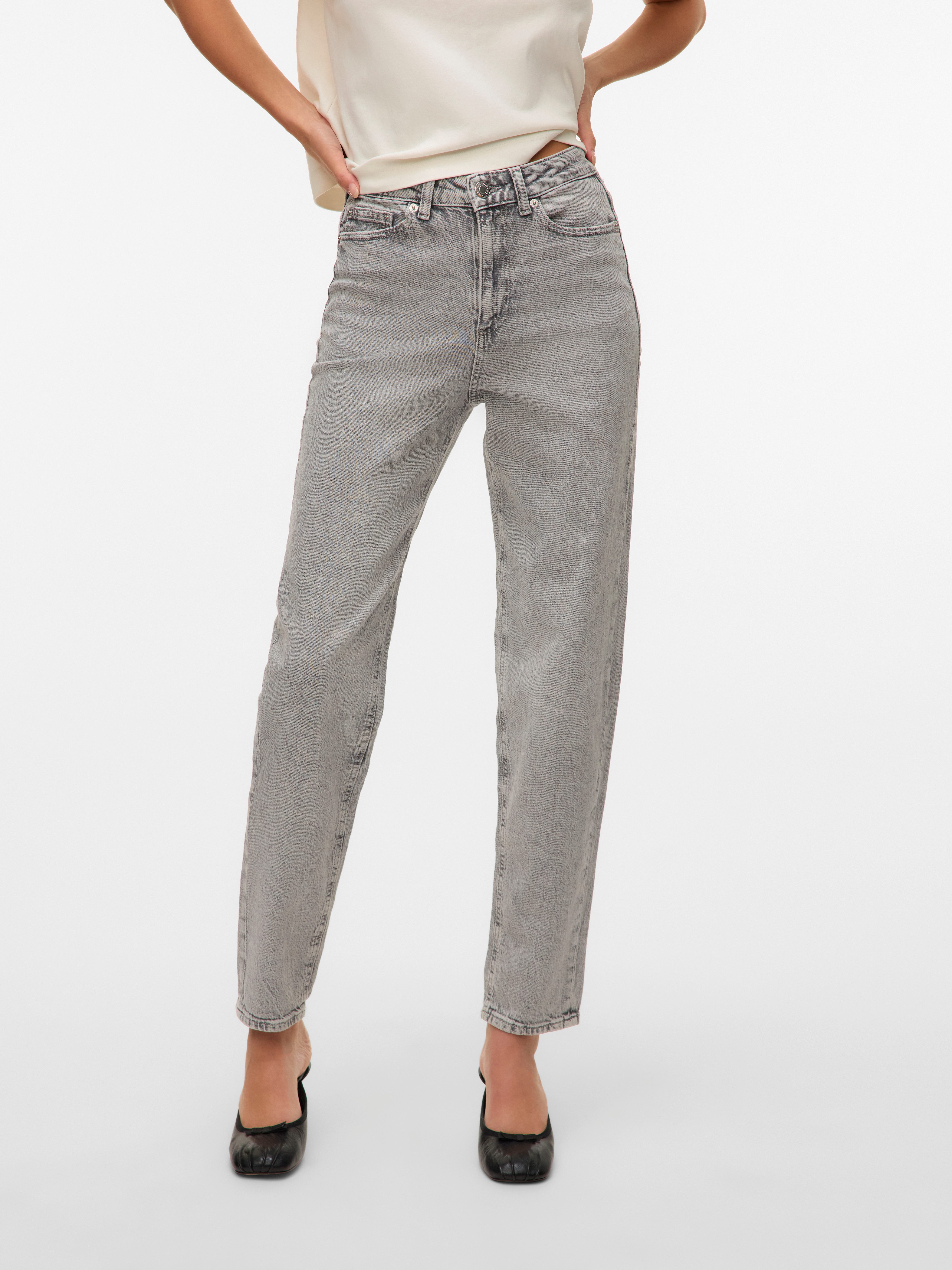 Vero Moda Mom-Jeans VMTESSA HR MOM JEANS RA207 GA NOOS Straight Fit Form mit High Waist Bund