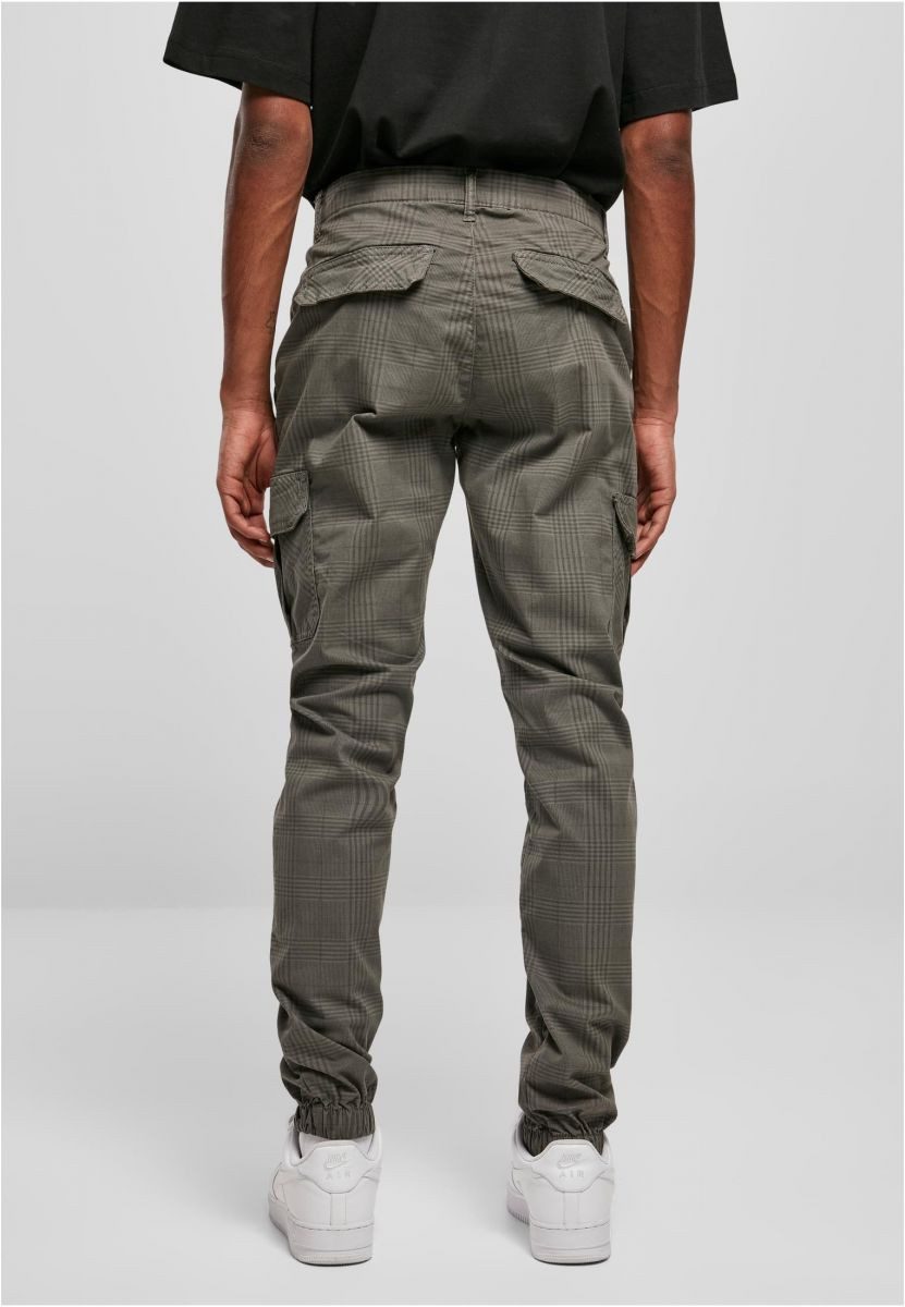 URBAN CLASSICS Funktionshose AOP Glencheck Cargo Jog Pants