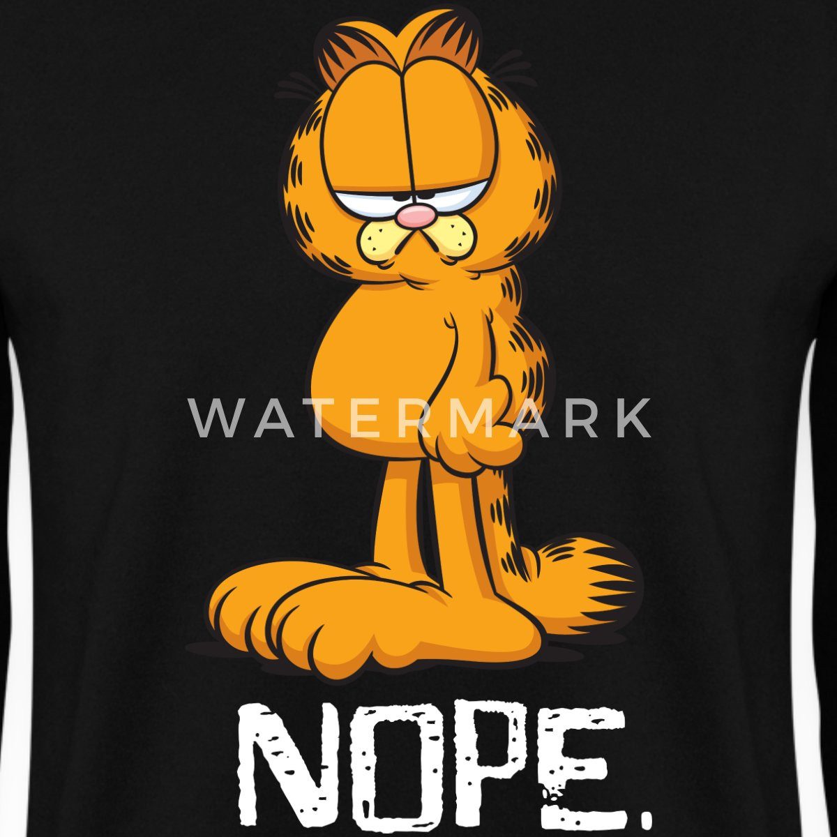 Spreadshirt Sweatshirt Garfield Nope Nein Nö Kein Bock Lustig Unisex Pullover (1-tlg)