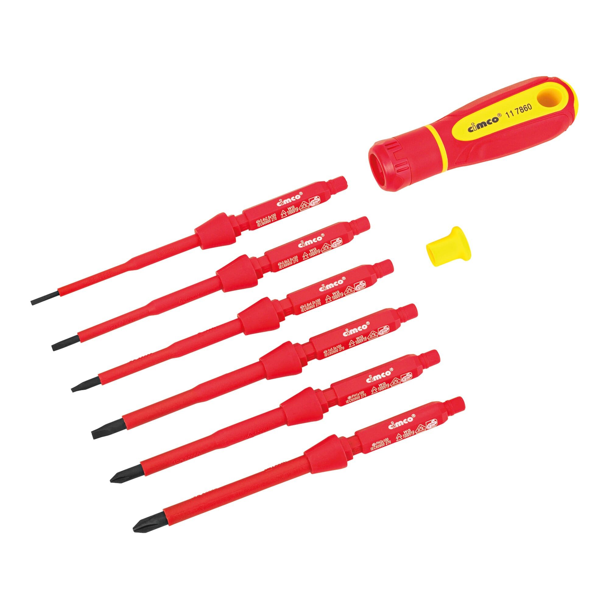Cimco Schraubendreher Cimco Schraub.Wechselklingen-Set VDE, 8-tlg. 117860