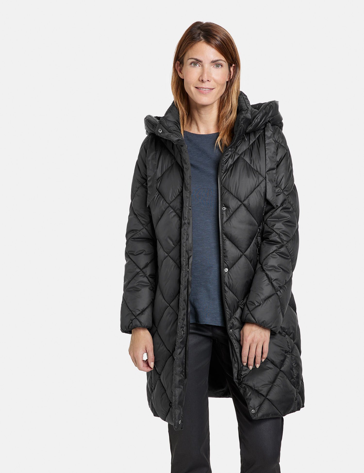 GERRY WEBER Winterjacke Steppmantel mit Kapuze