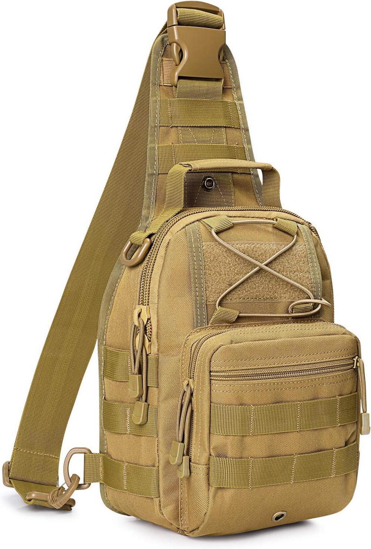 Sportrucksack Leichter Taktischer Brustrucksack Militär Schultertasche für Outdoor