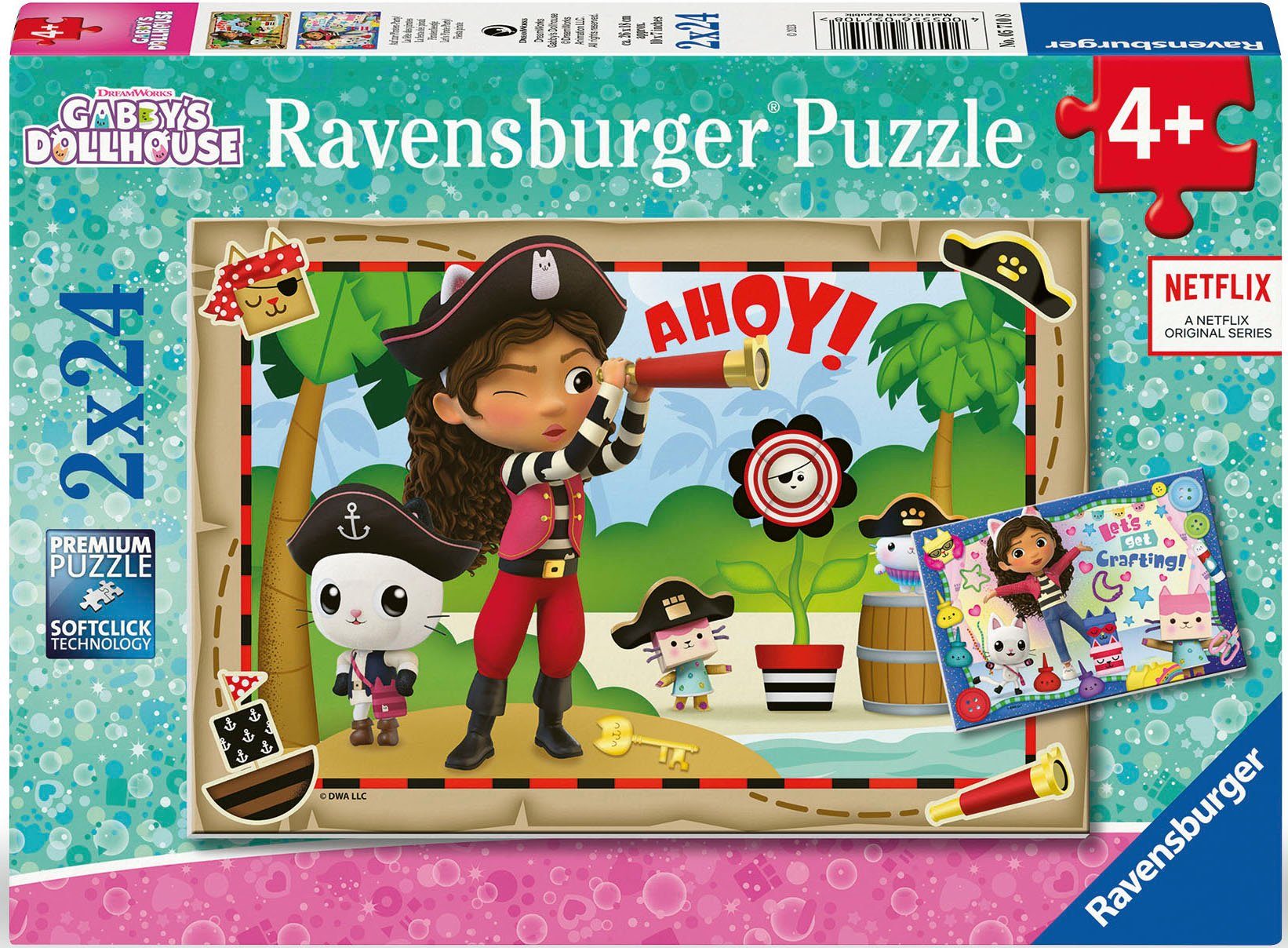 Ravensburger Puzzle Gabby's Dollhouse, 2x24, 48 Puzzleteile, Made in Europe