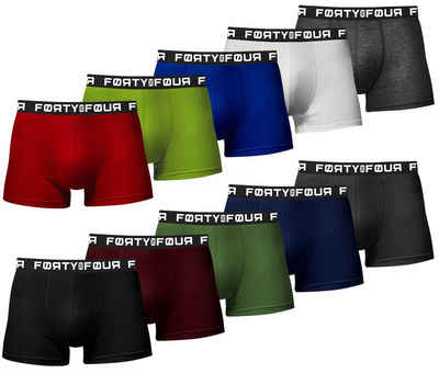 FortyFour Boxershorts Herren 10 Stück S-7XL Männer Unterhose Mehrfarbig