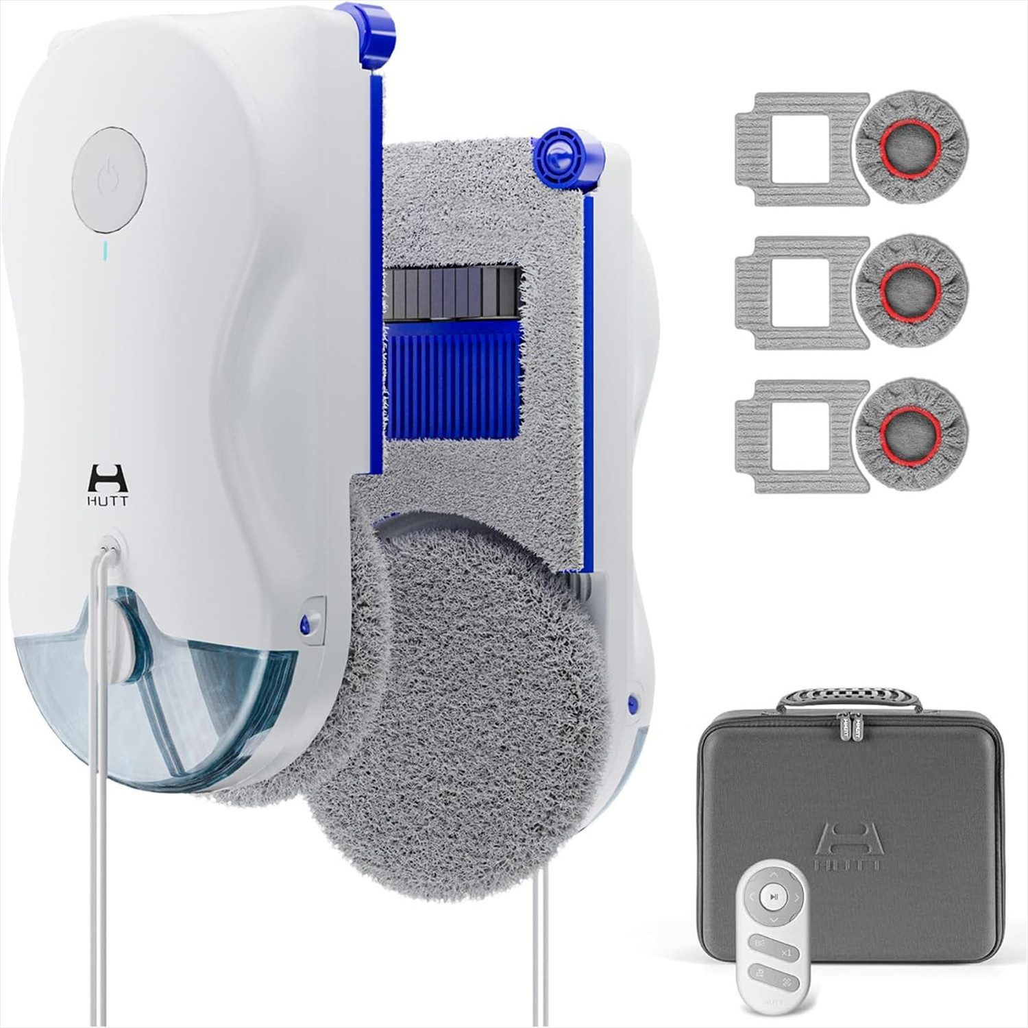 HUTT Fensterputzroboter Fenstersauger Doppelspray, 7000PA,Hybrid Nass-Trocken Reinigungssystem, (1-St) Anti-Drop-System,Automatische Fensterreinigung,Intelligente Navigation