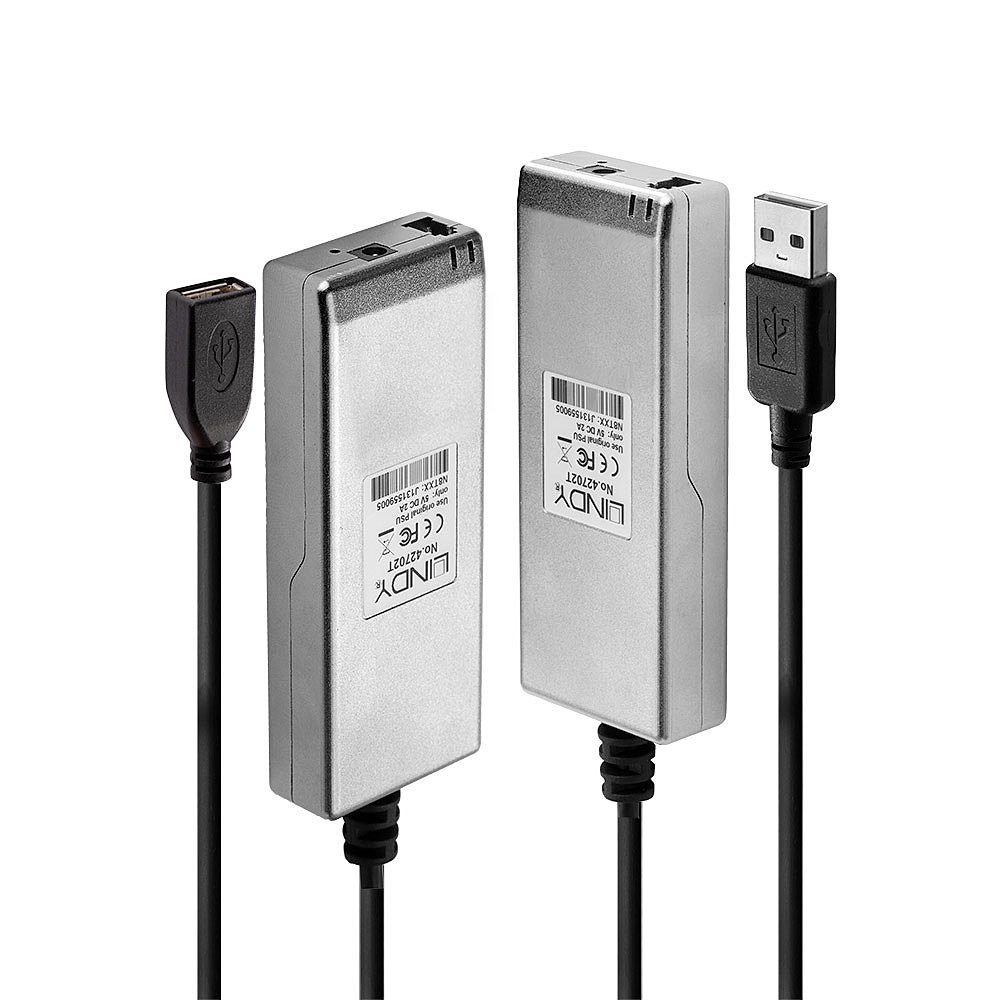 LINDY USB 2.0 MM LWL/Fibre Optic Extender 200m Multi Mode Fibre USB-Kabel