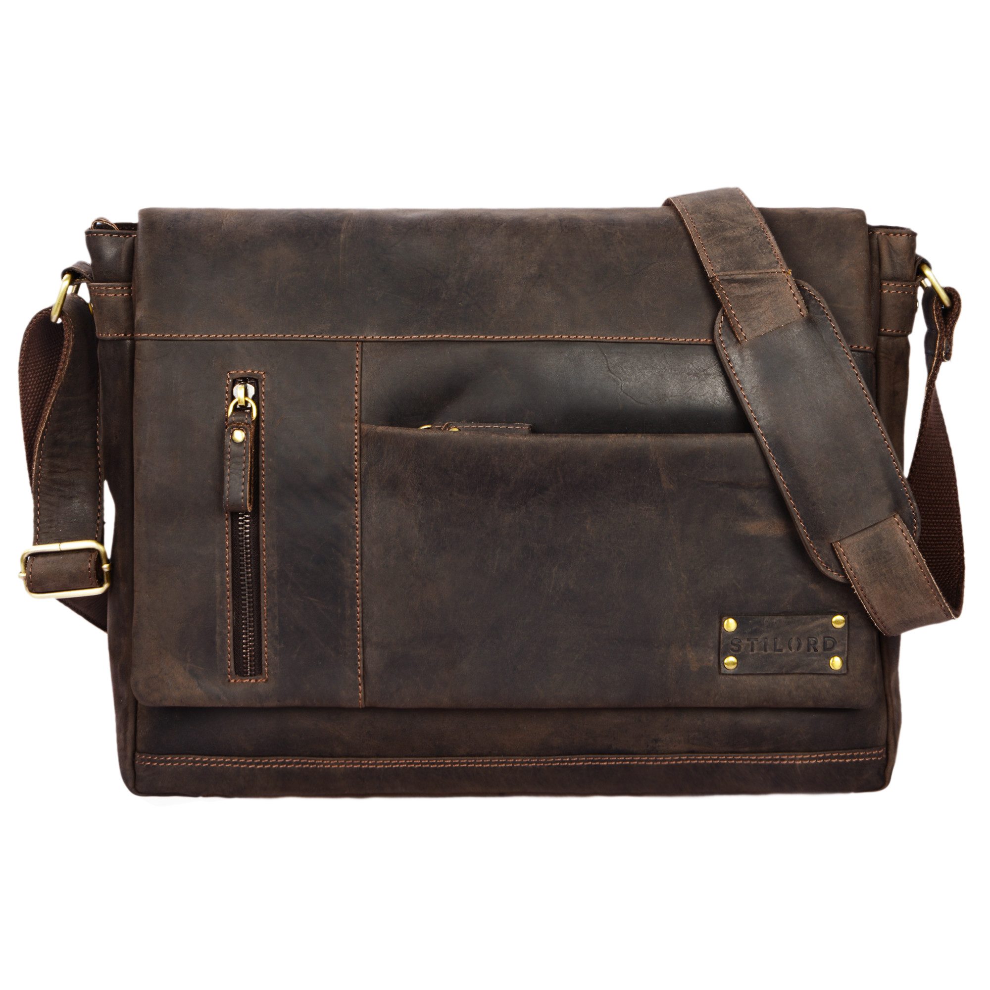 STILORD Schultertasche "Patrick" Vintage Schultertasche aus echtem Leder