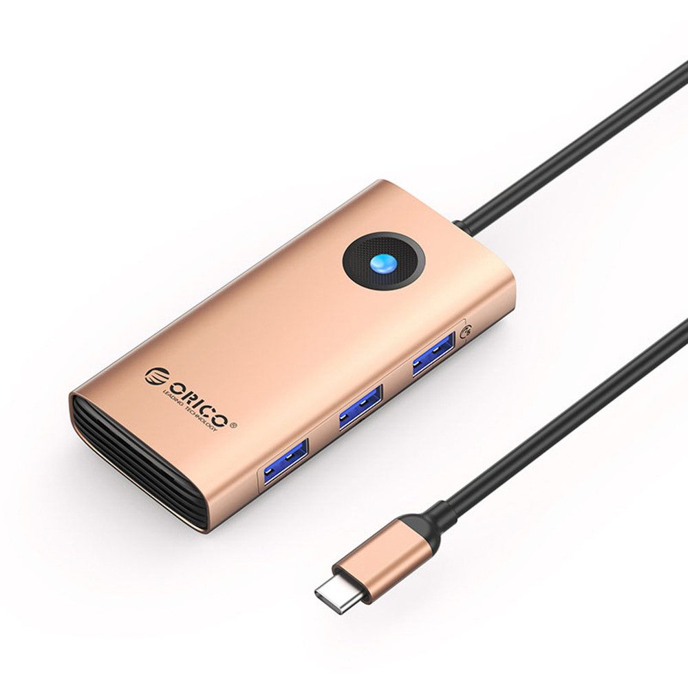 ORICO Orico PW11 6-in-1 USB-C Dockingstation (3x USB-A 3.0, 1x USB-C PD 100W USB-Adapter