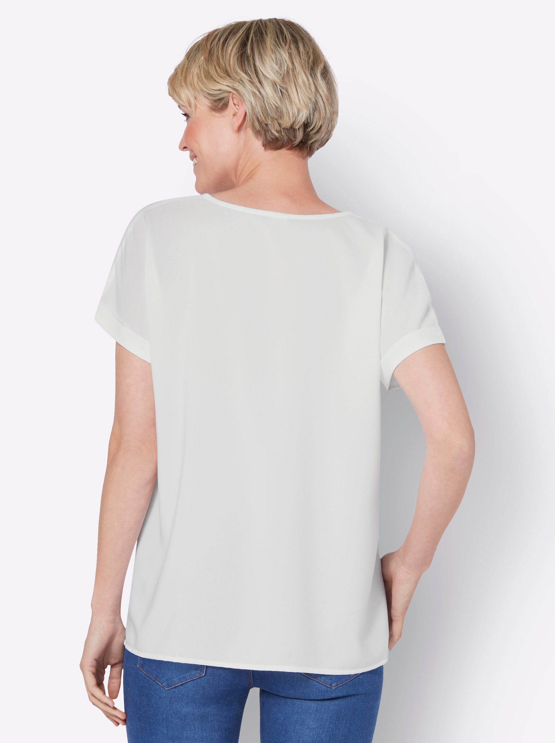 Sieh an! Klassische Bluse Schlupfbluse günstig online kaufen