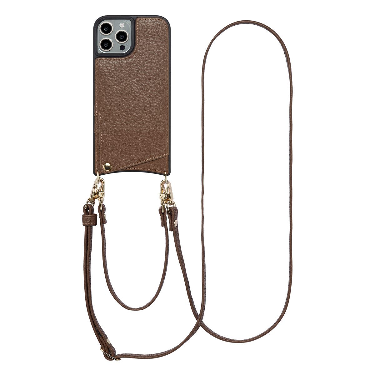 Selencia Case zum Umhängen Selencia Nova HandyHülle mit Kordel und Kartenhalter Apple iPhone 15 P