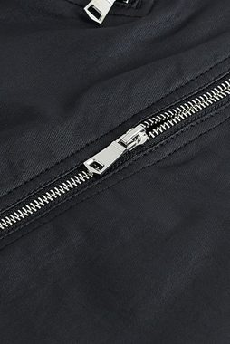 Next Jeansrock Beschichteter Denim-Minirock mit Reißverschluss (1-tlg)