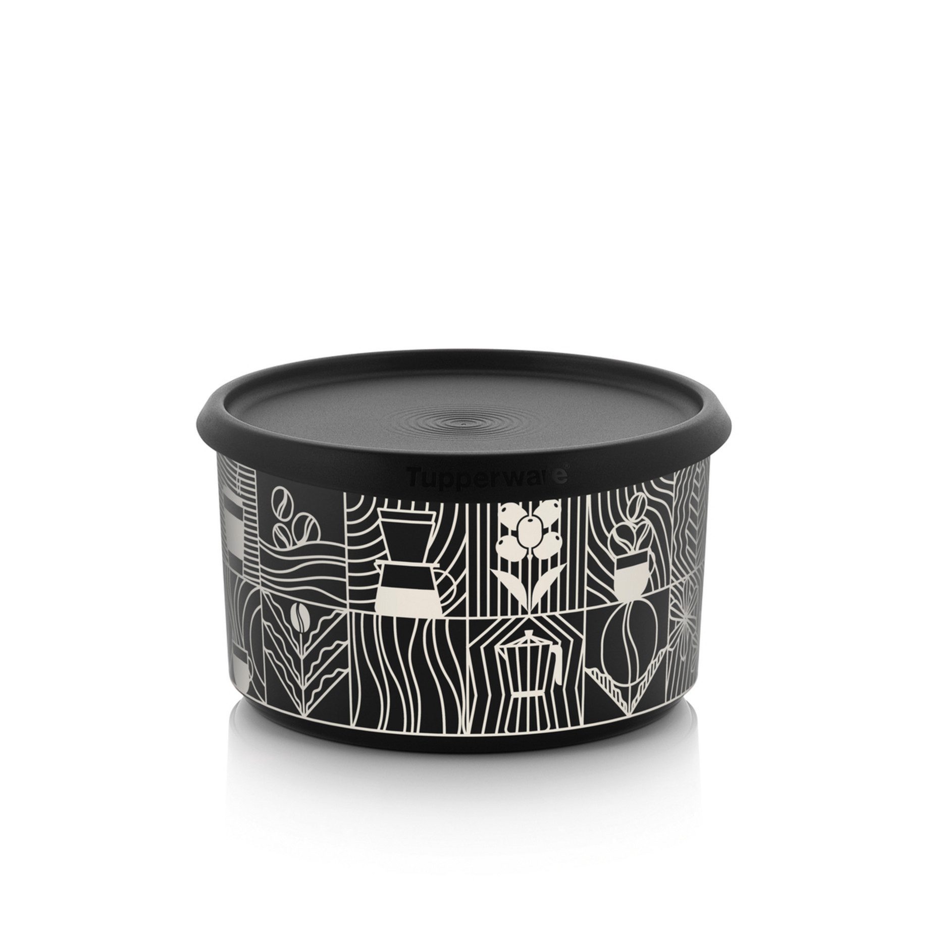 TUPPERWARE Vorratsdose Tupperware One Touch Coffee Dose schwarz