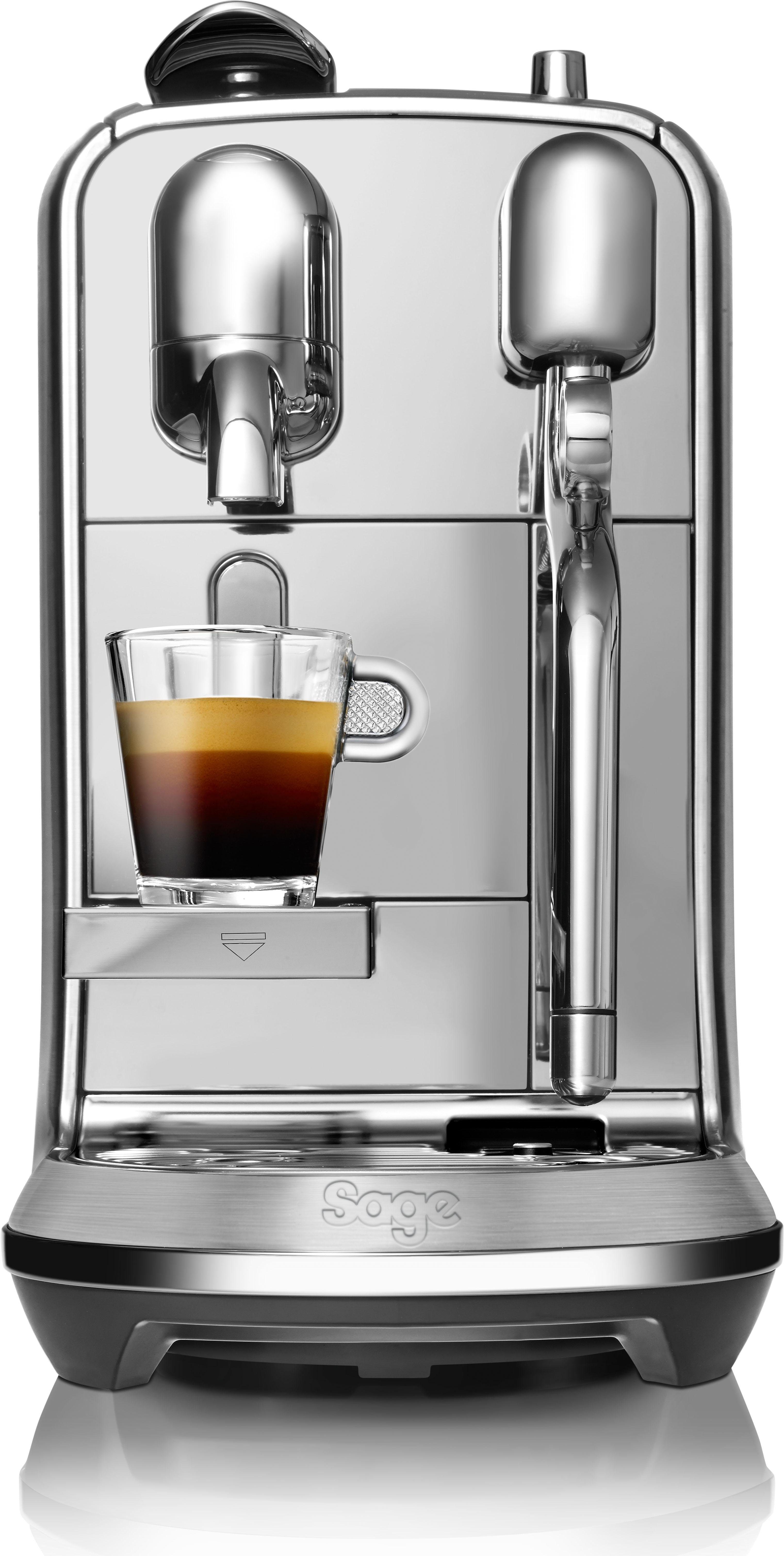 Kapseln Plus 14 Nespresso Creatista mit mit inkl. SNE800 Edelstahl-Milchkanne, Willkommenspaket Kapselmaschine