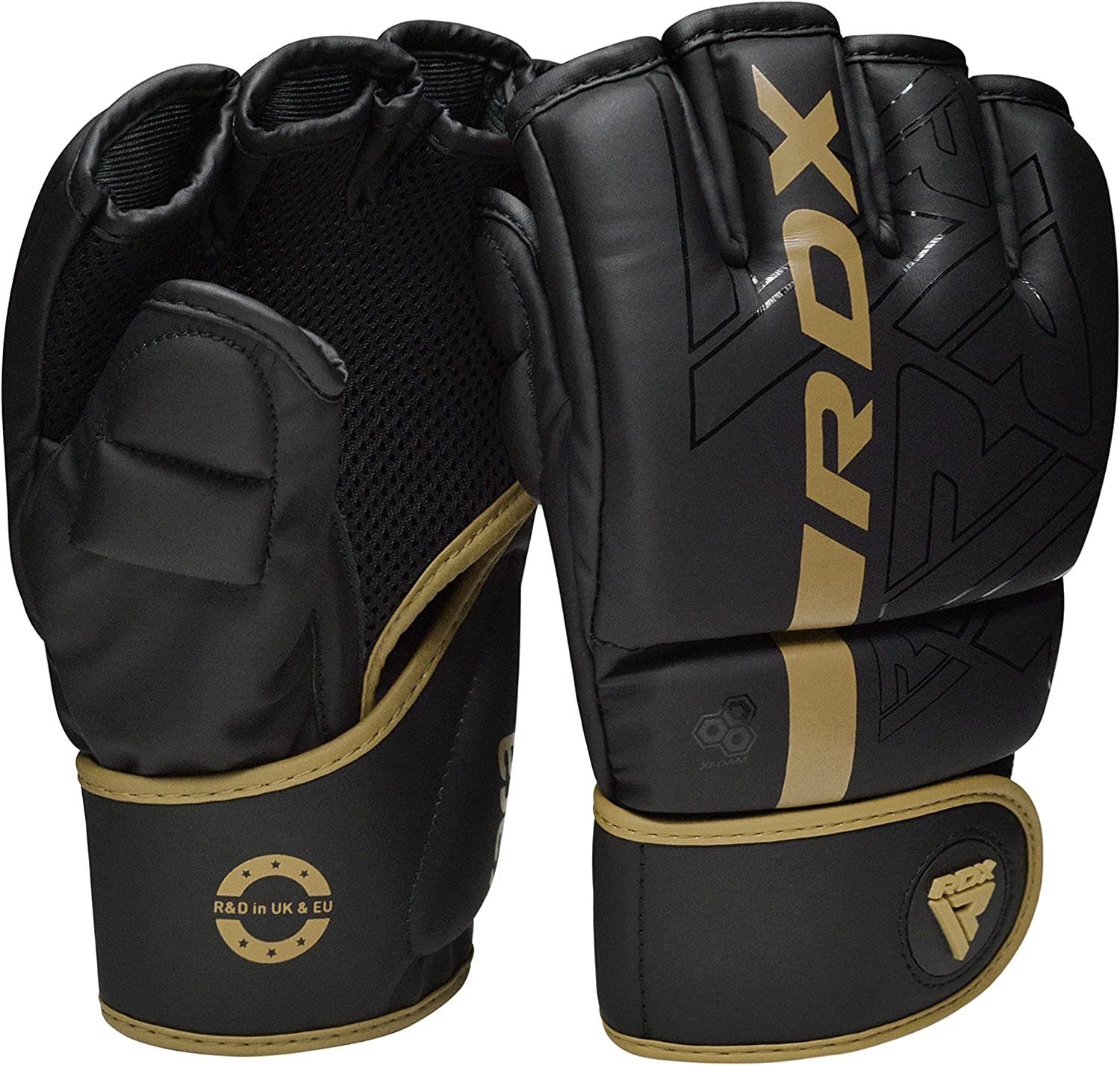 Training, Sports Sparring Grappling MMA Handschuhe, RDX gloves Golden RDX MMA-Handschuhe MMA