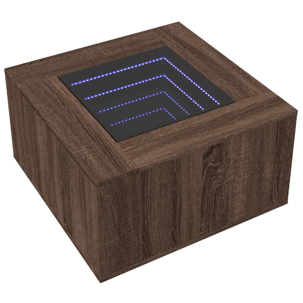 vidaXL Couchtisch LED-Couchtisch Braun Eichen-Optik 60x60x40 günstig online kaufen