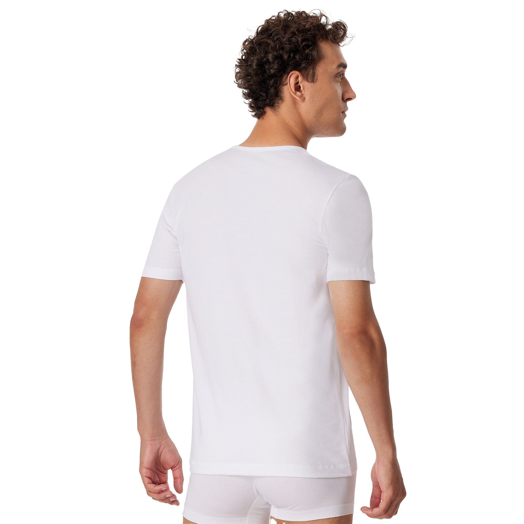 Schiesser T-Shirt Herren T-Shirt 4er Pack Baumwolle 2PACK T-shirt (Packung, 4er Pack)