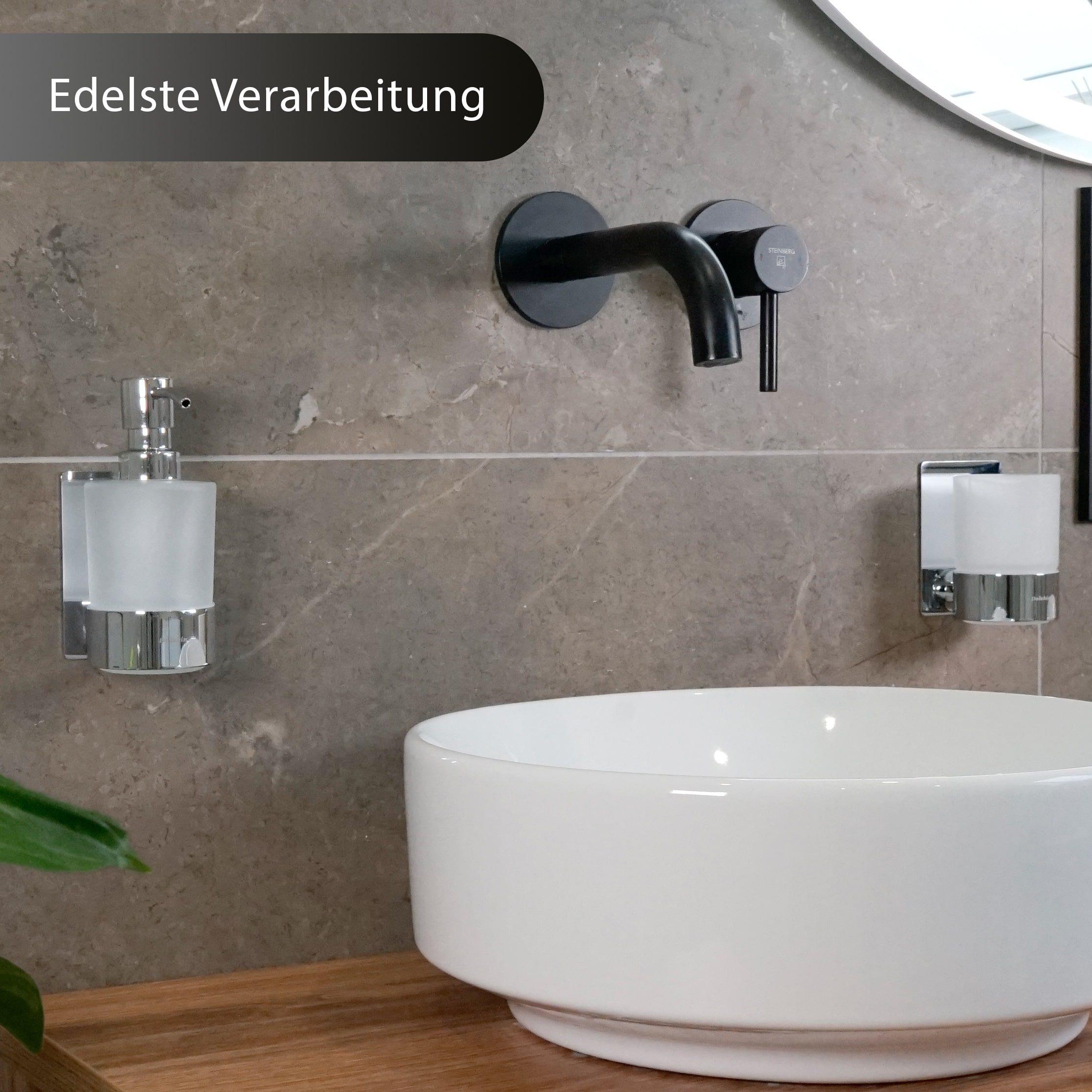 Dolvhin Seifenspender und Zahnputzbecher Set, Glas Handseifenspender & Zahn günstig online kaufen