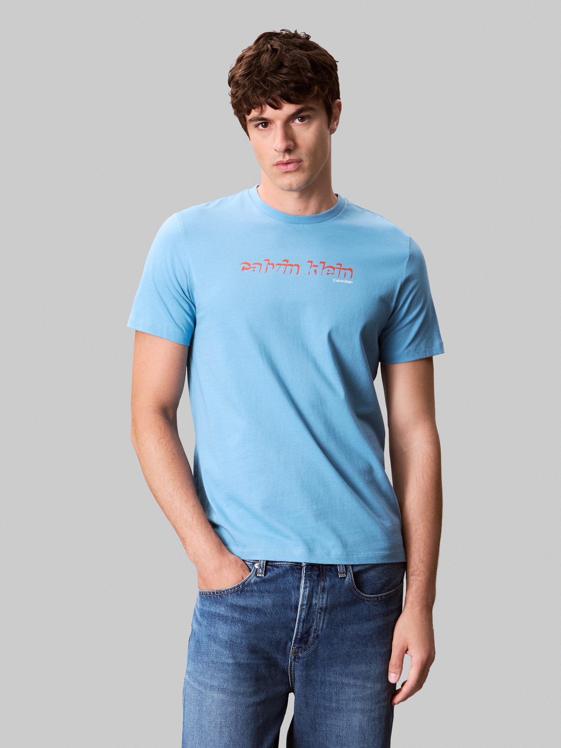 Calvin Klein Jeans T-Shirt SS 30s E CLVN LN 3D Mit Rundhalsausschnitt günstig online kaufen