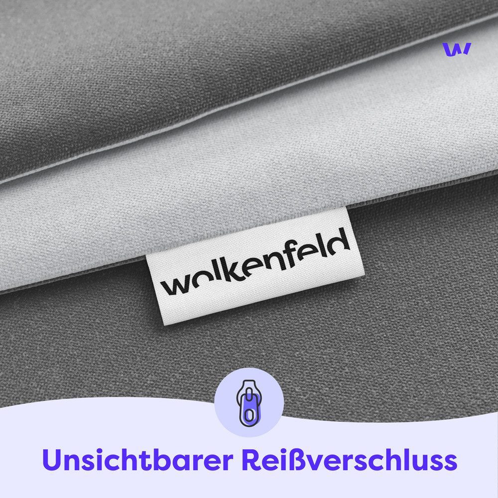 Wolkenfeld Kissenbezug Mikrofaser Kissenbezug - Allergiker Kopfkissenbezug - unfassbar weich, (1 Stück), Größe 80x80, 40x80 und 70x90 cm; versteckter Reißverschluss