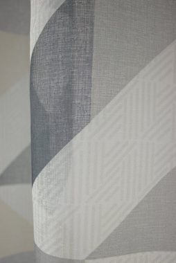 Vorhang Schlaufenschal Seitenschal Verdeckte Schlaufe Schlaufenvorhang 2534 Grau Weiß Beige 140x245 cm, EXPERIENCE, Schlaufen (1 St), halbtransparent, Jacquard, Voile, Multifunktionsband
