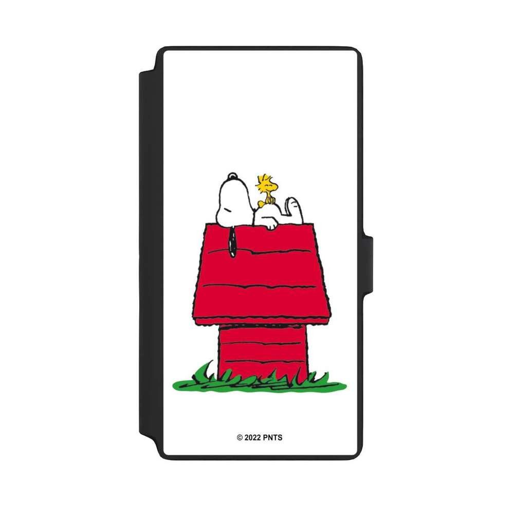 NIVOCASE Handyhülle Snoopy Offizielles Lizenzprodukt Peanuts Snoopy and Woodstock Classic, Samsung Galaxy S22 Ultra Klapphülle Handyhülle aus Kunst Leder
