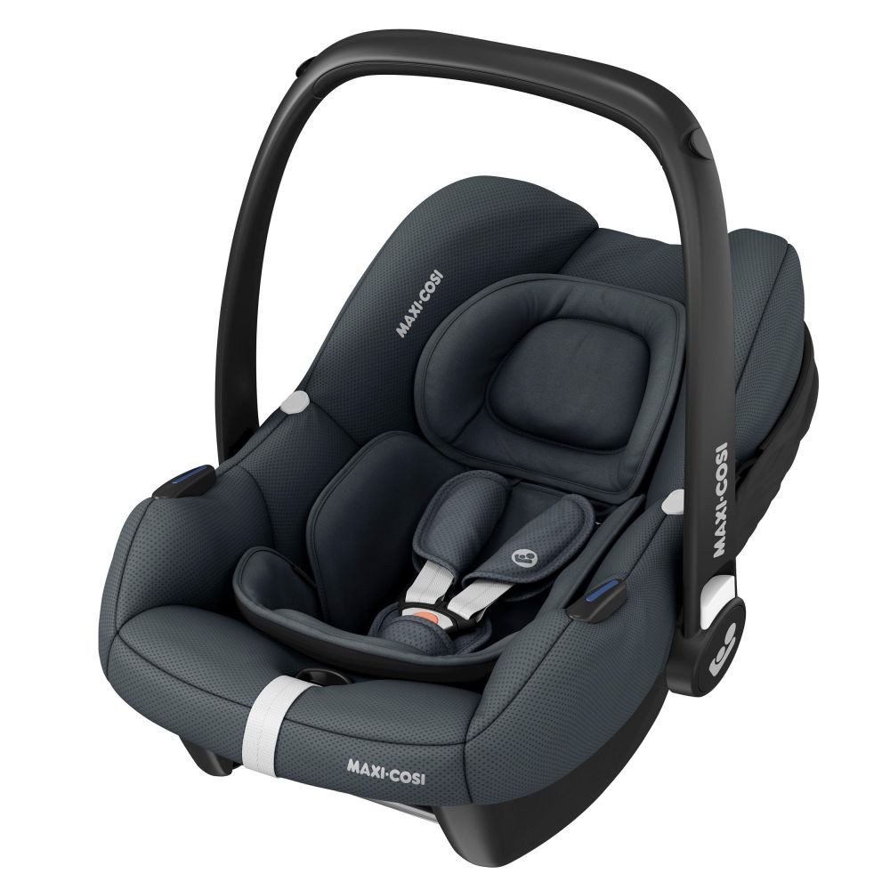 Maxi-Cosi Babyschale CabrioFix i-Size - Essential Graphite, bis: 12 kg, Baby Autositz ab Geburt - 12 Monate (40-75 cm) mit Sitzverkleinerer
