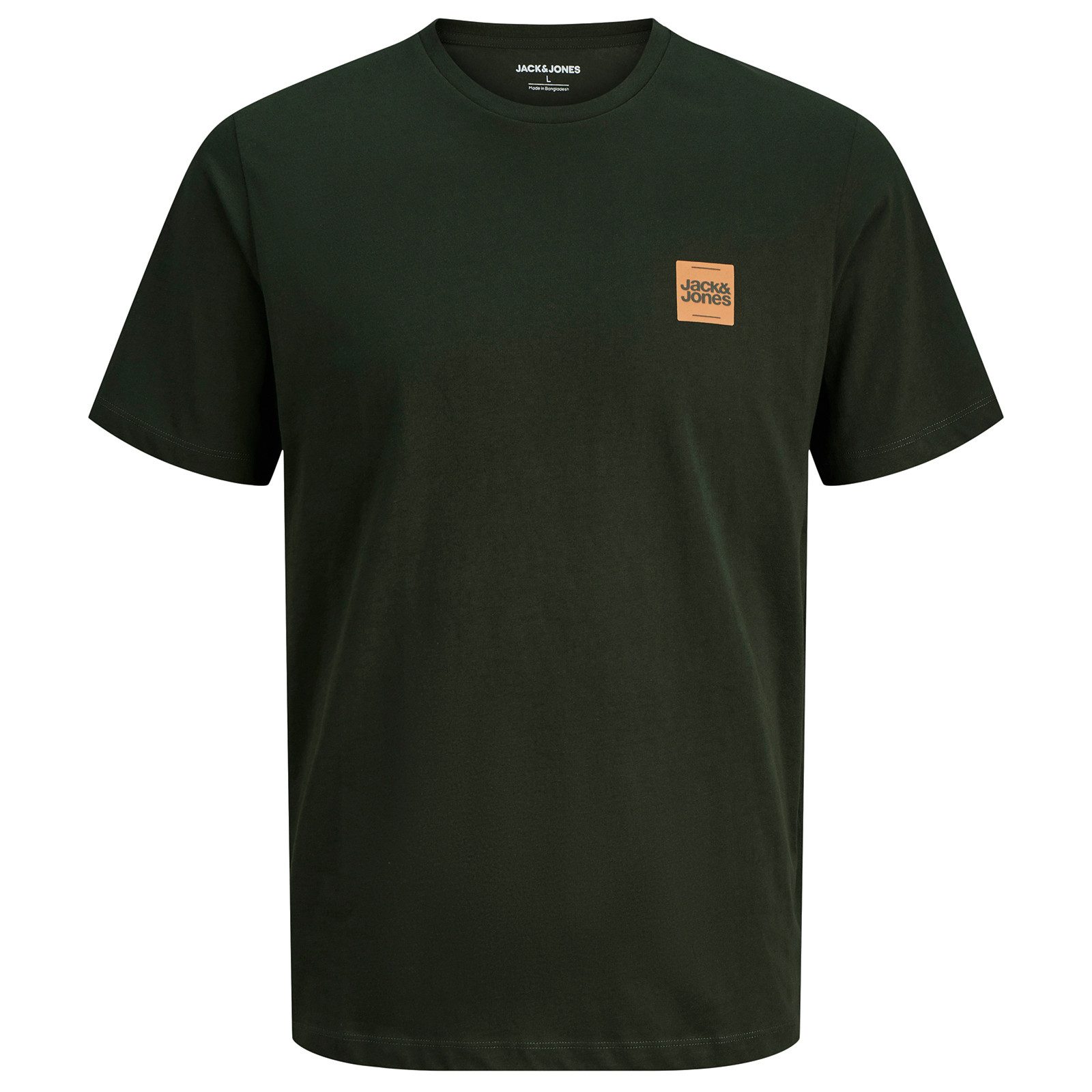 Jack & Jones Rundhalsshirt Jack&Jones T-Shirt oliv XXL Brustprint JJBRANDY günstig online kaufen