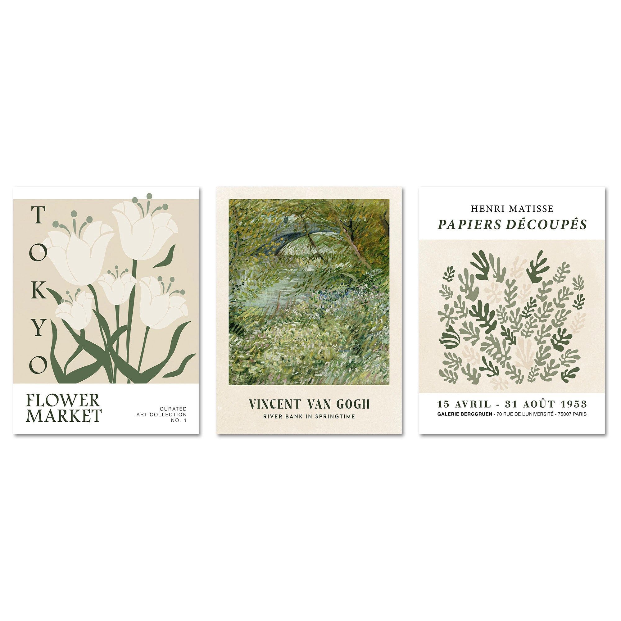 Bilder-Collage Poster Set Art Galerie Green Botanic I mehrteilige Bilderwand I Wandbi