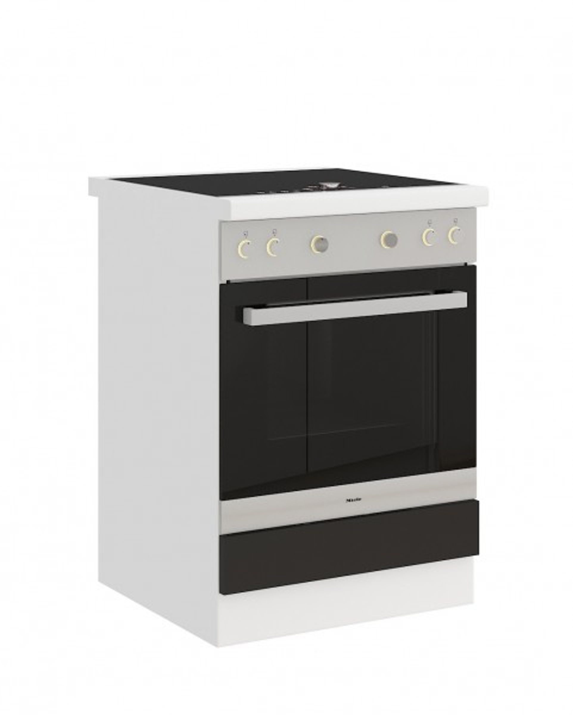 Küchen-Preisbombe Herdumbauschrank Herdunterschrank 60 Küche OMEGA Küchenzeile Küchenblock Schwarz Weiss – Bild 2 von 5