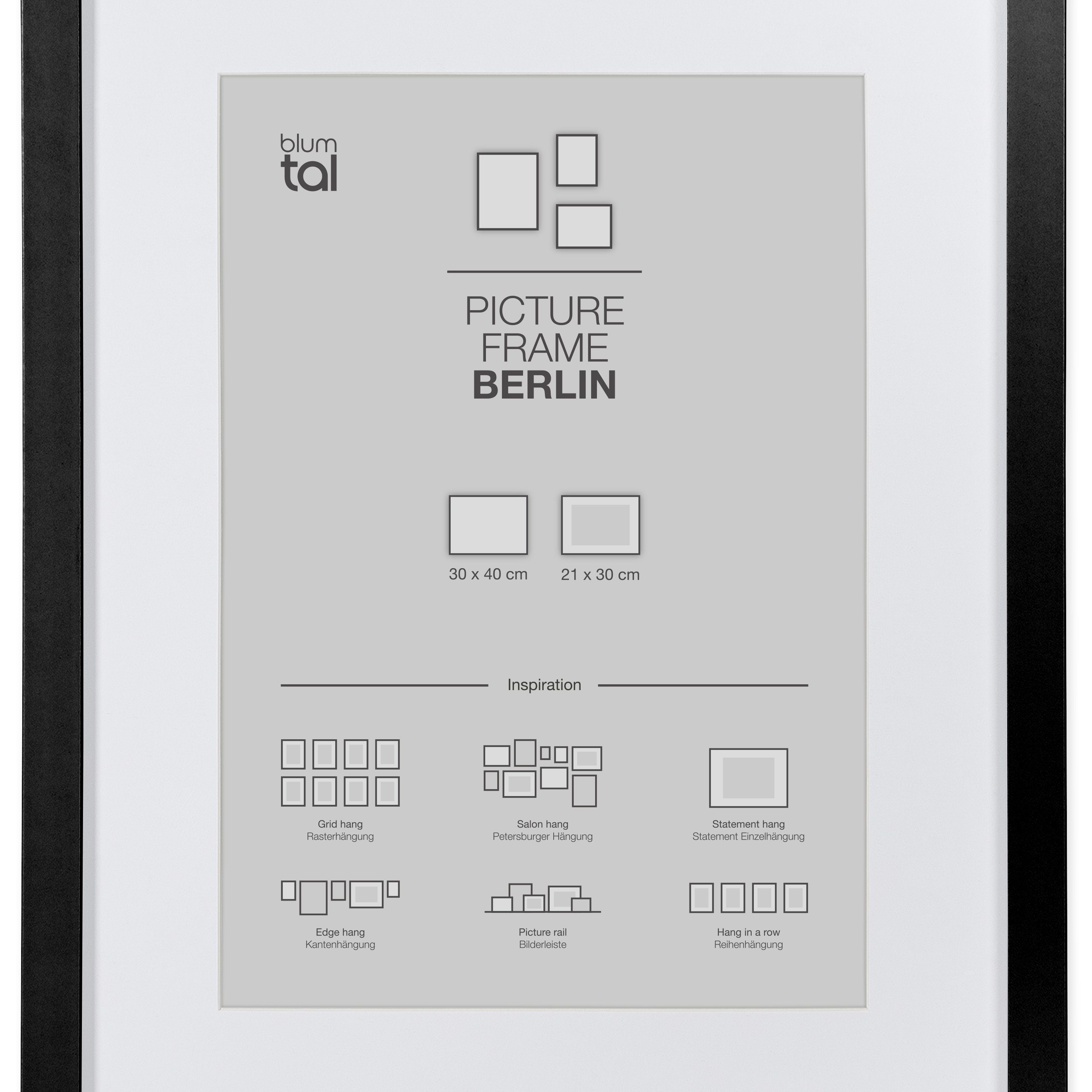 Blumtal Einzelrahmen Berlin - Hochwertiger Fotorahmen mit Passepartout, (Ei günstig online kaufen