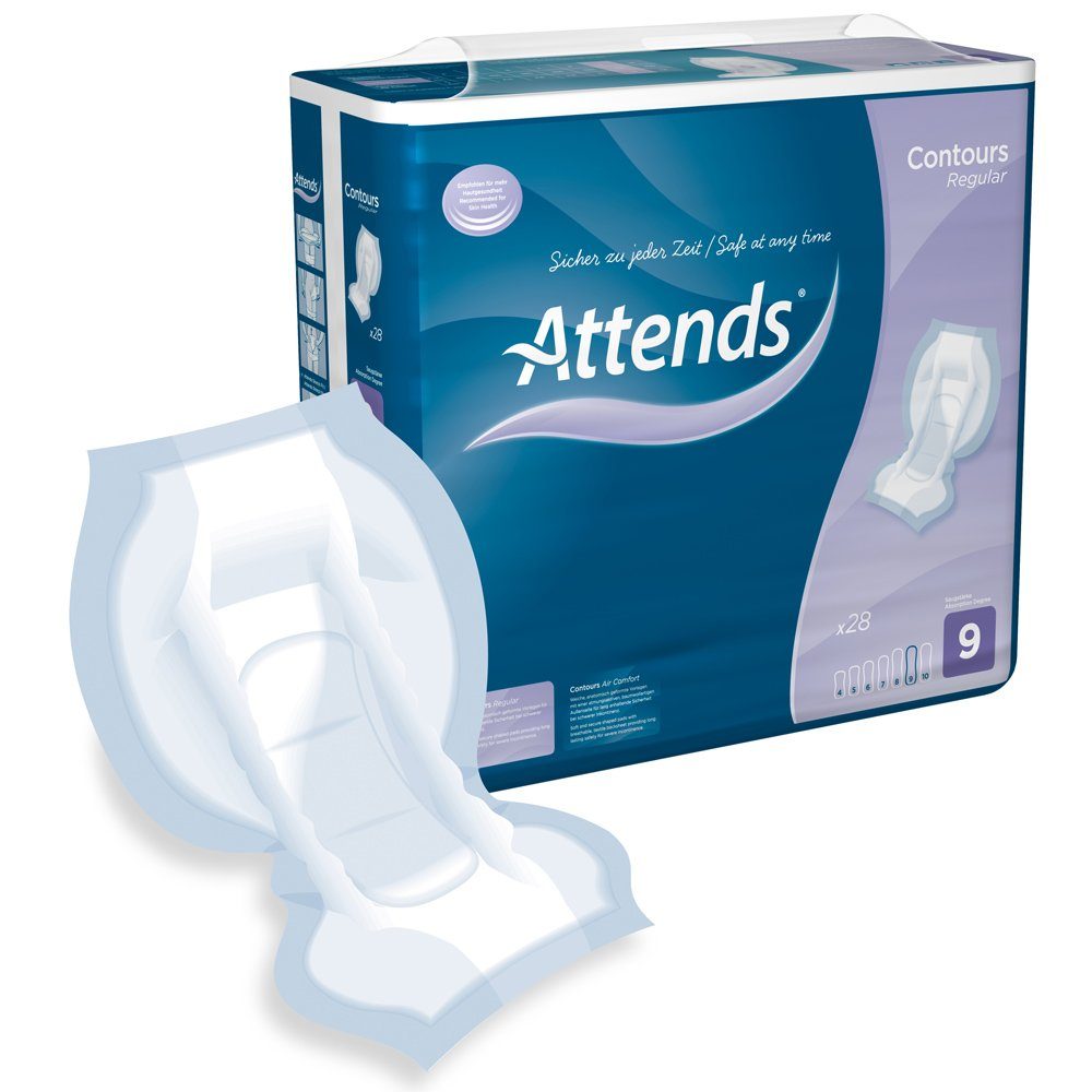 Attends GmbH Inkontinenz-Einlage Attends Contours Regular 9 (1x28 Stück)